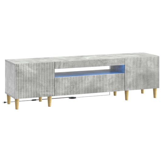 LED TV Cabinet Concrete Grey Engineered Wood