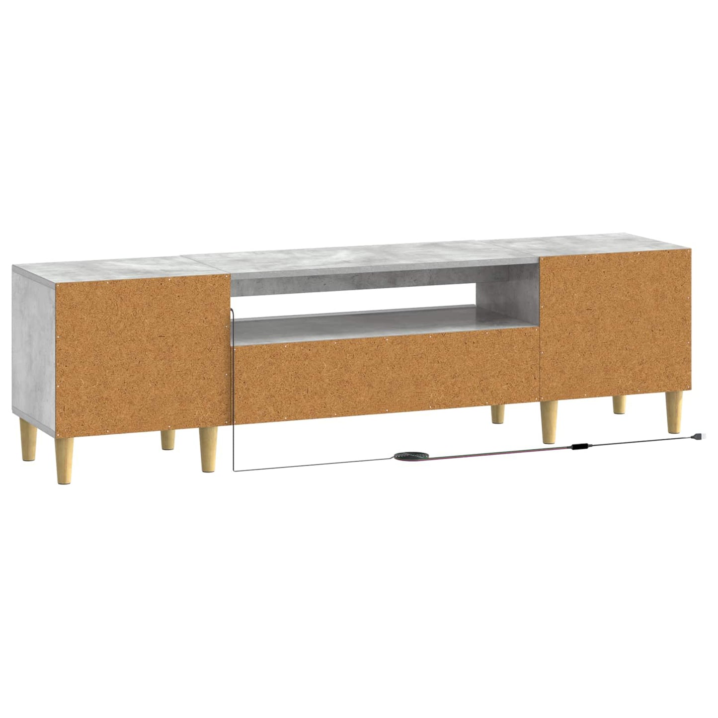 LED TV Cabinet Concrete Grey Engineered Wood