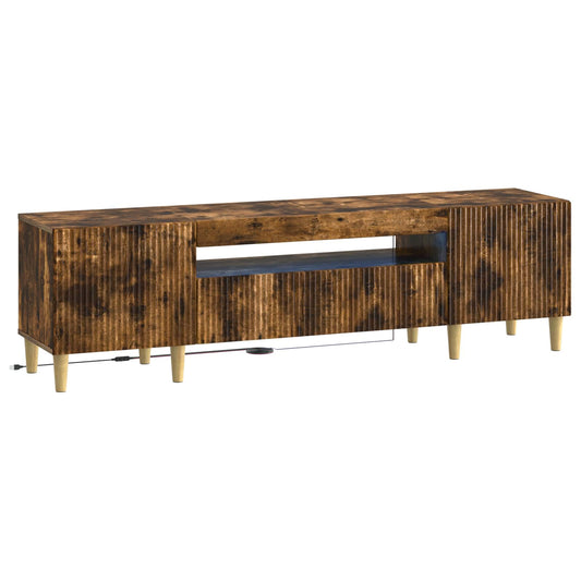 LED TV Cabinet Smoked Oak Engineered Wood