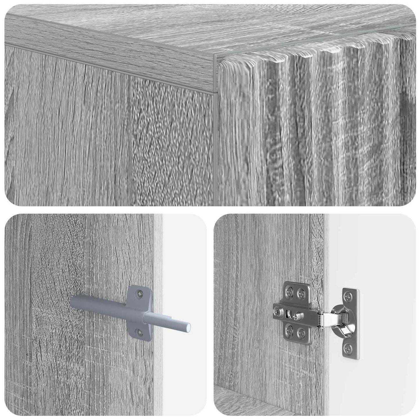 LED TV Cabinet Grey Sonoma Engineered Wood