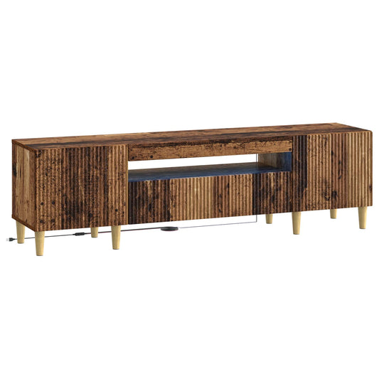 LED TV Cabinet Old Wood Engineered Wood