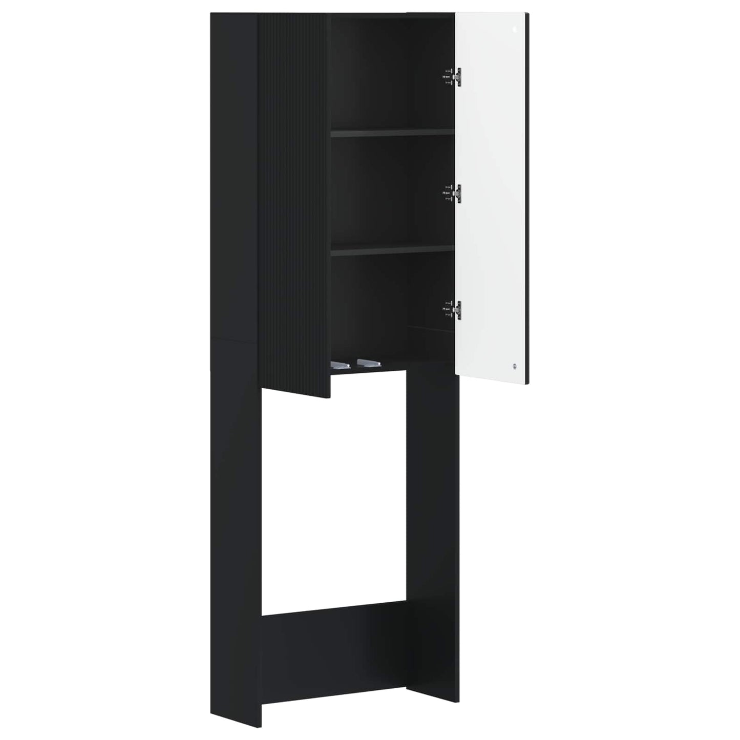 Toilet Cabinet ARNHEM Black 66 x 25.5 x 190 cm Engineered Wood