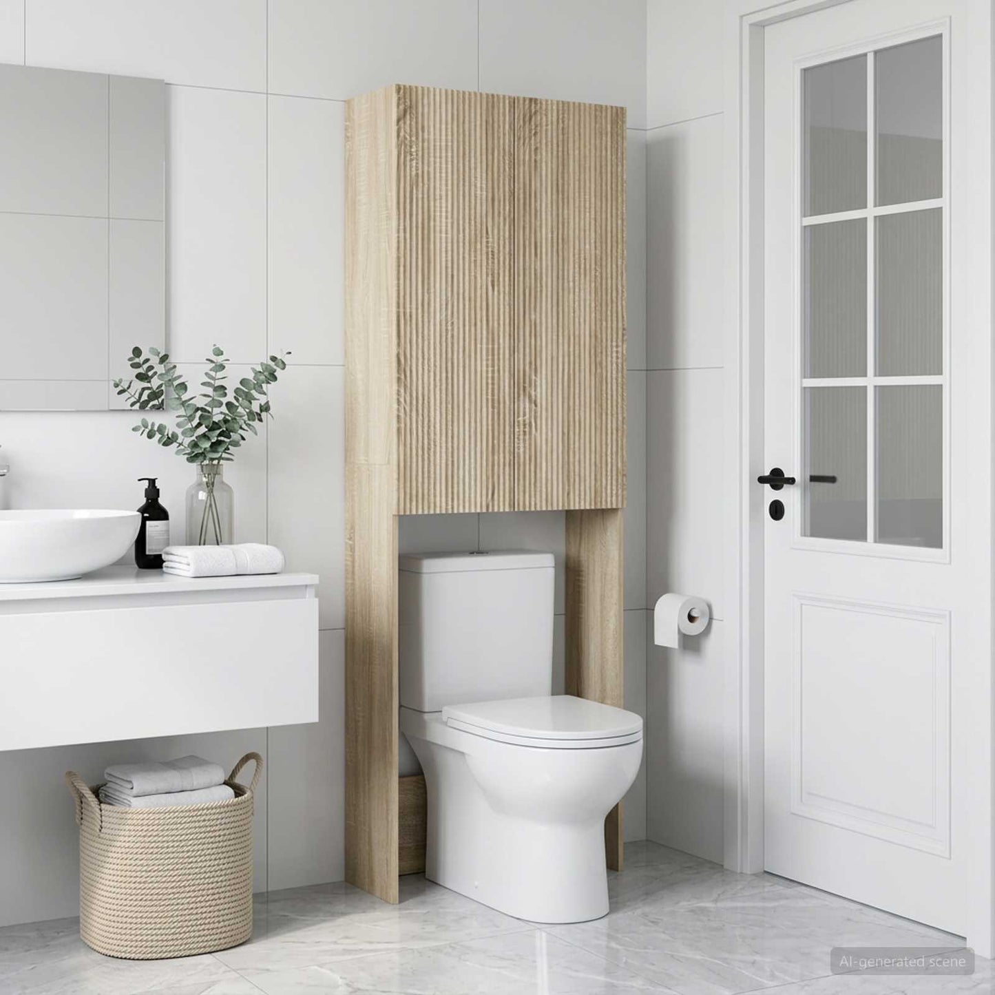 Toilet Cabinet ARNHEM Sonoma Oak 66 x 25.5 x 190 cm