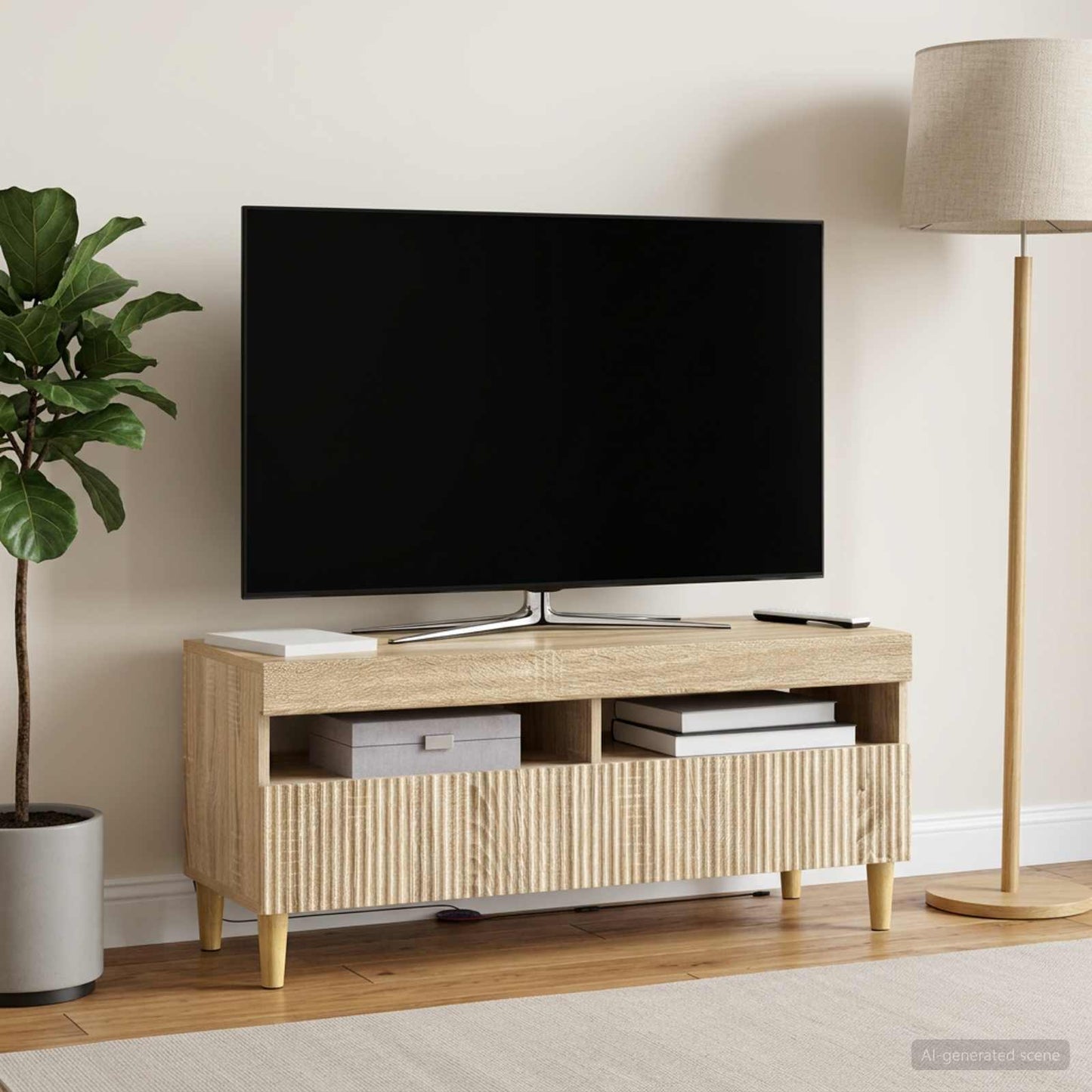 LED TV Cabinet Sonoma Oak Engineered Wood
