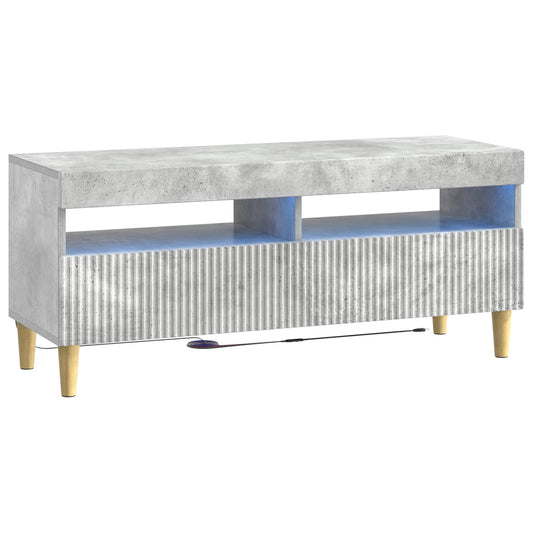 LED TV Cabinet Concrete Grey Engineered Wood