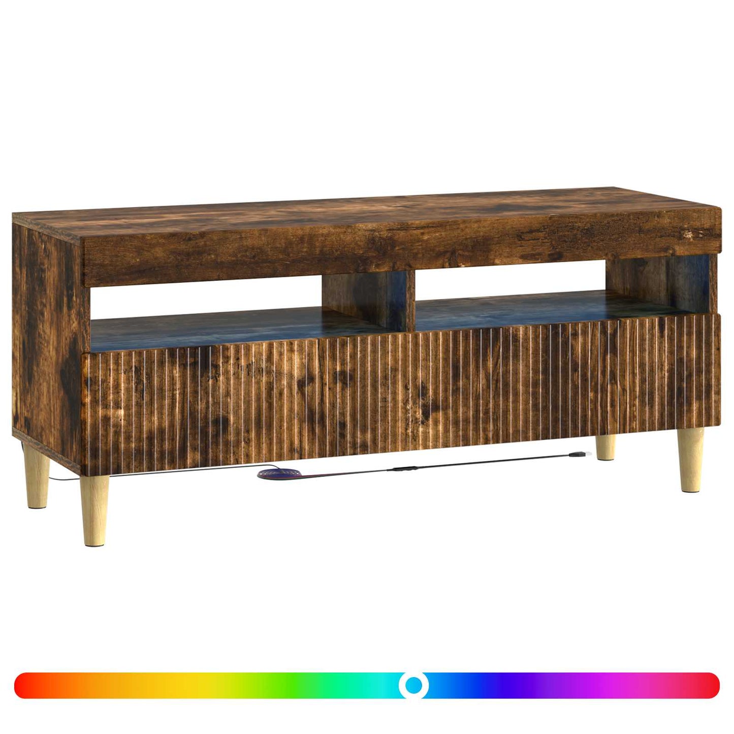 LED TV Cabinet Smoked Oak Engineered Wood