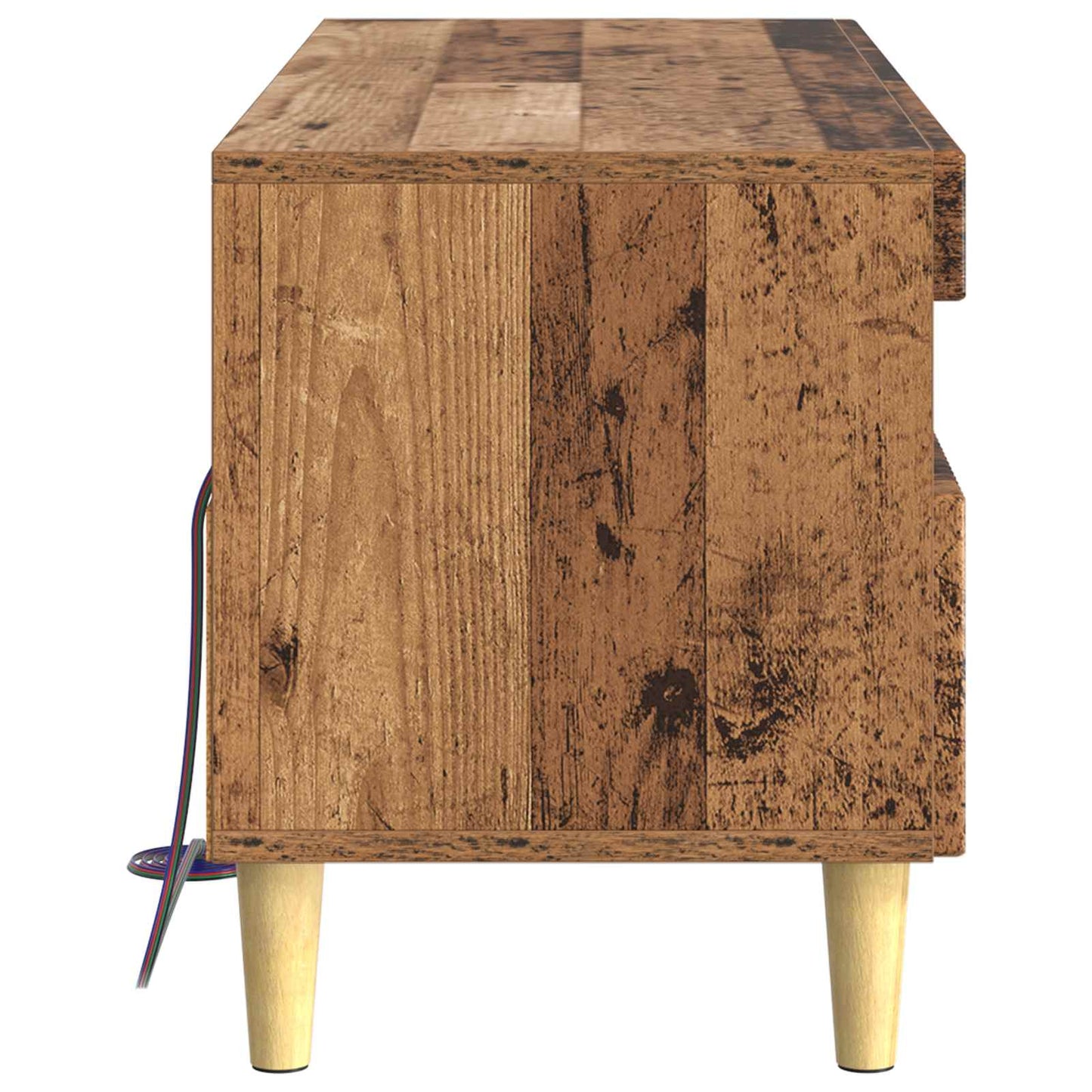 LED TV Cabinet Old Wood Engineered Wood