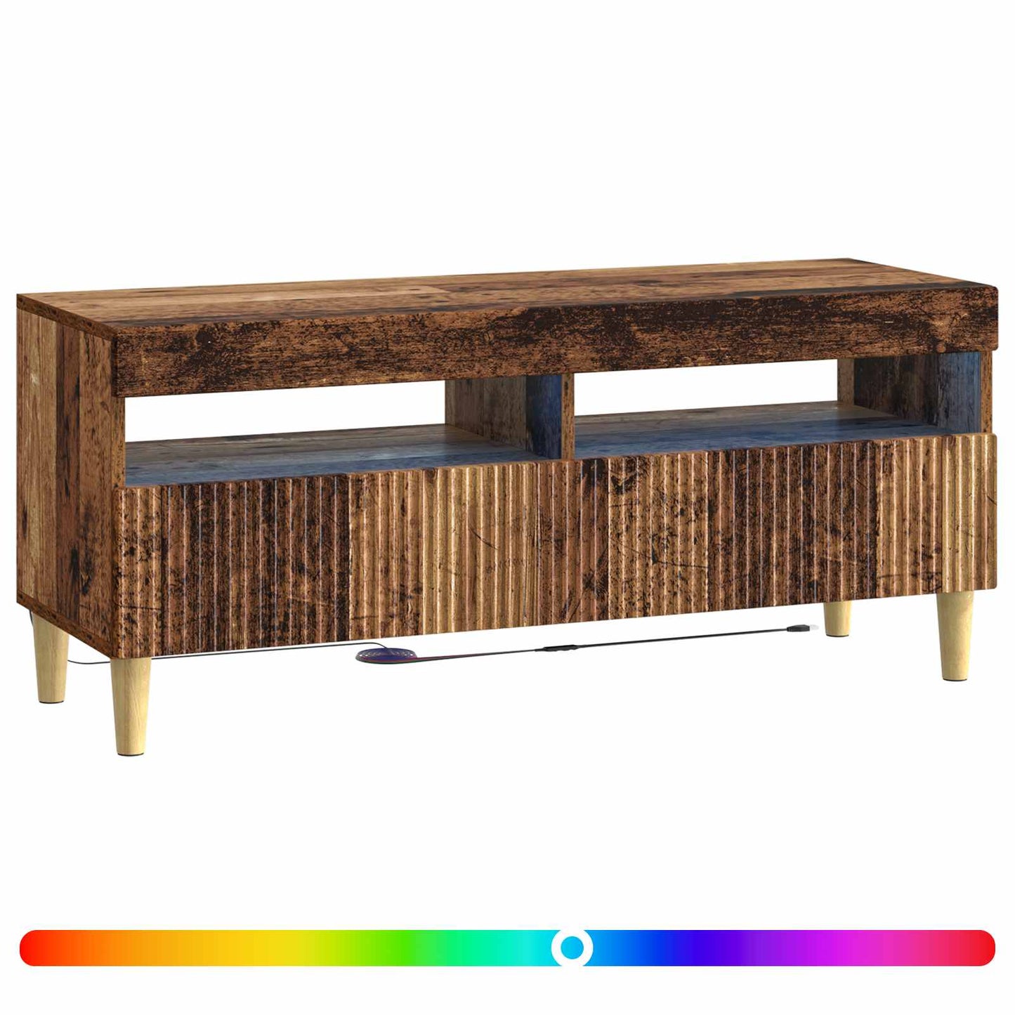 LED TV Cabinet Old Wood Engineered Wood
