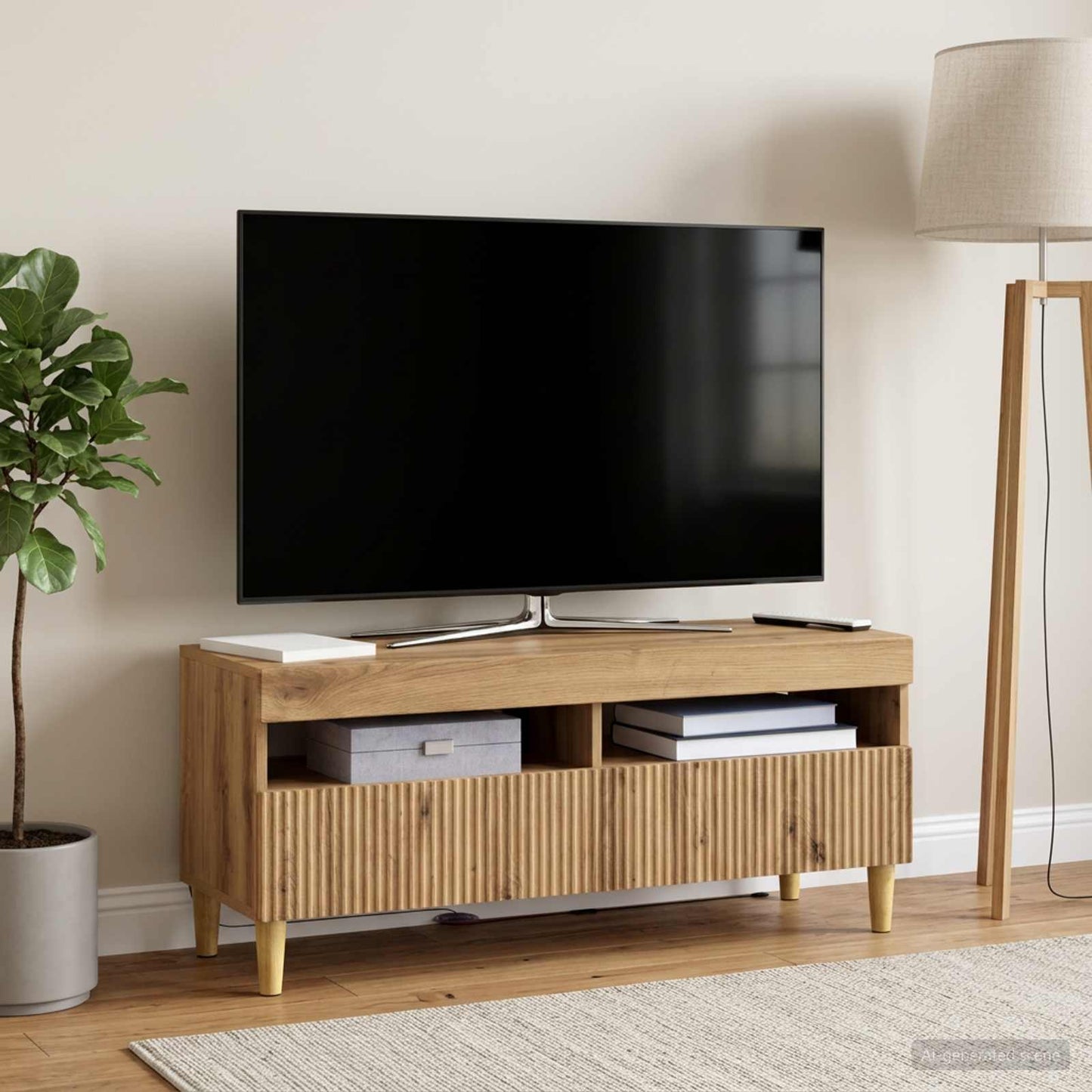 LED TV Cabinet Artisan Oak Engineered Wood