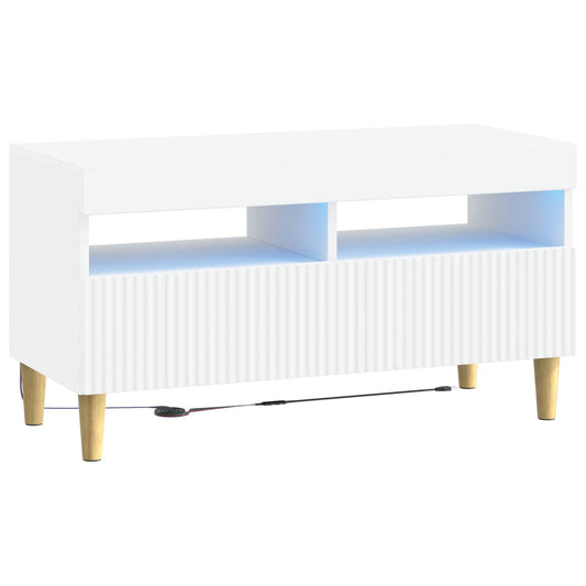 LED TV Cabinet White Engineered Wood