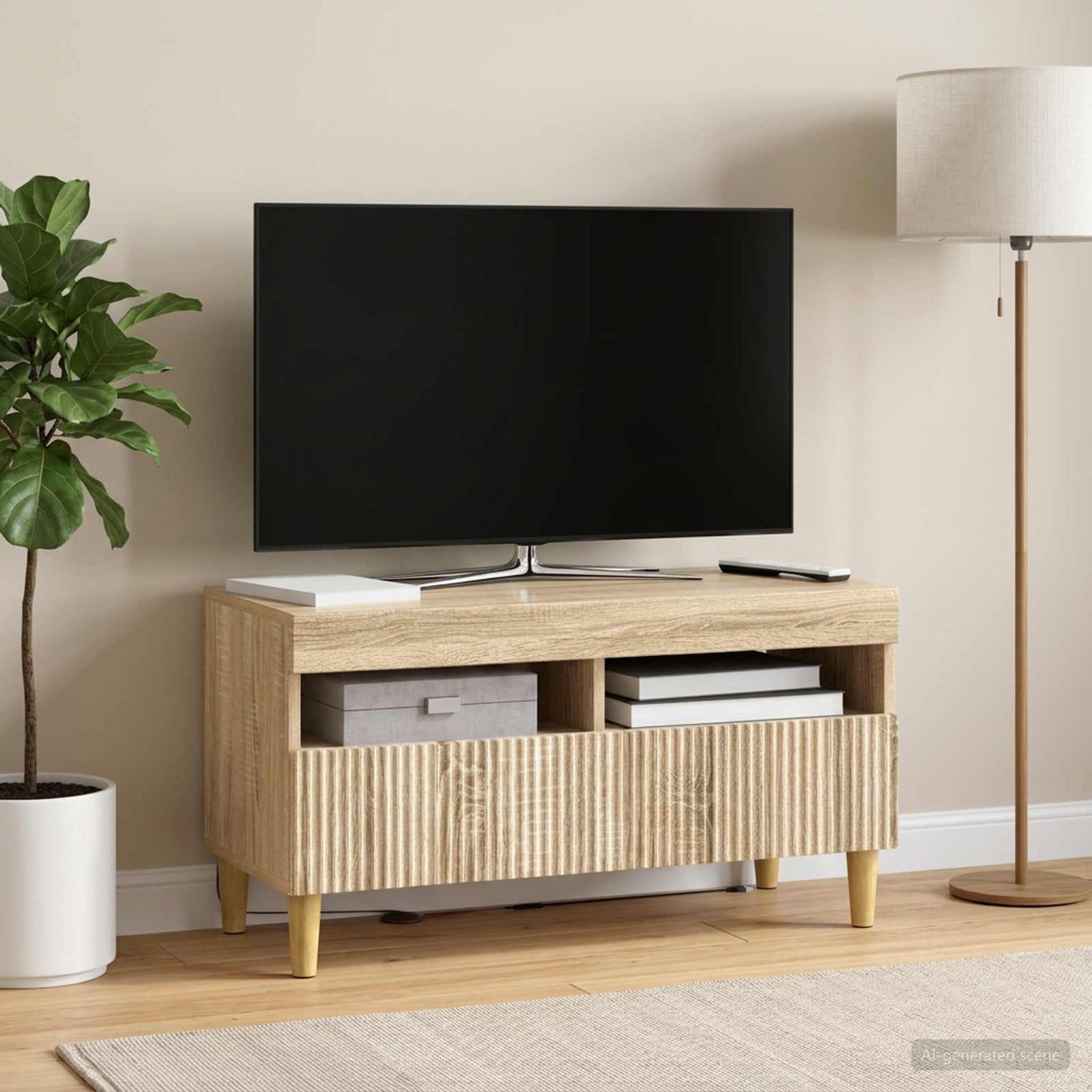 LED TV Cabinet Sonoma Oak Engineered Wood