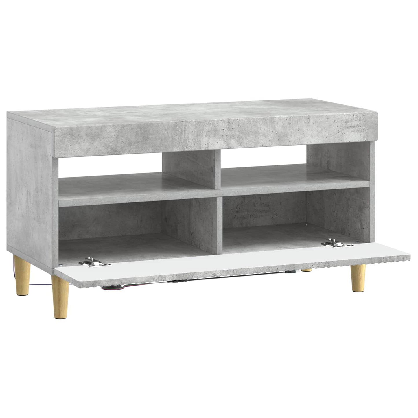 LED TV Cabinet Concrete Grey Engineered Wood