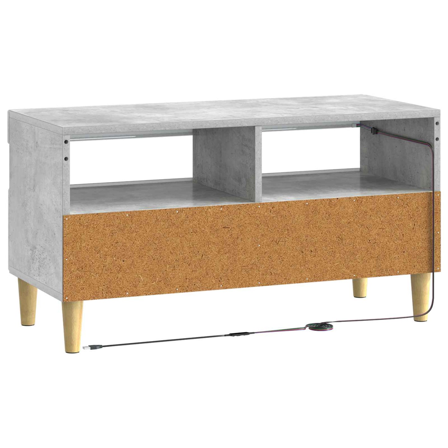 LED TV Cabinet Concrete Grey Engineered Wood