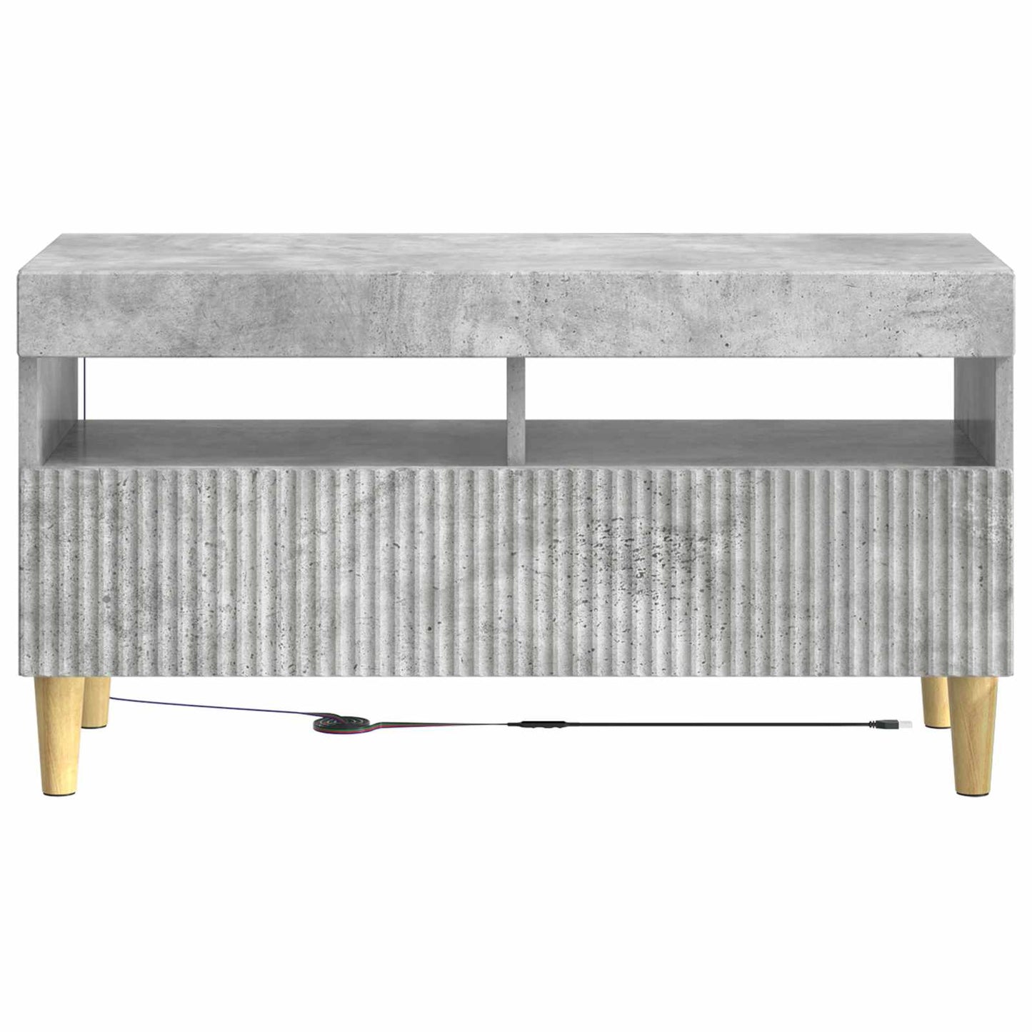 LED TV Cabinet Concrete Grey Engineered Wood
