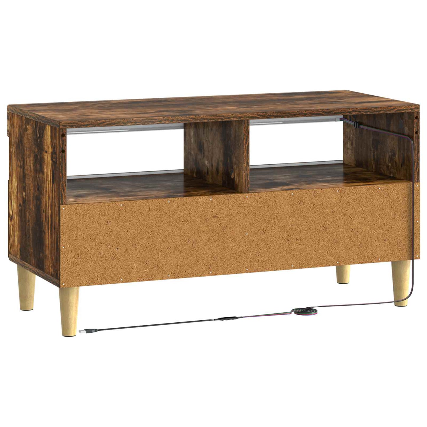 LED TV Cabinet Smoked Oak Engineered Wood