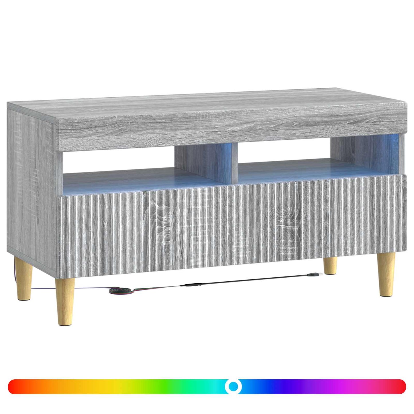 LED TV Cabinet Grey Sonoma Engineered Wood