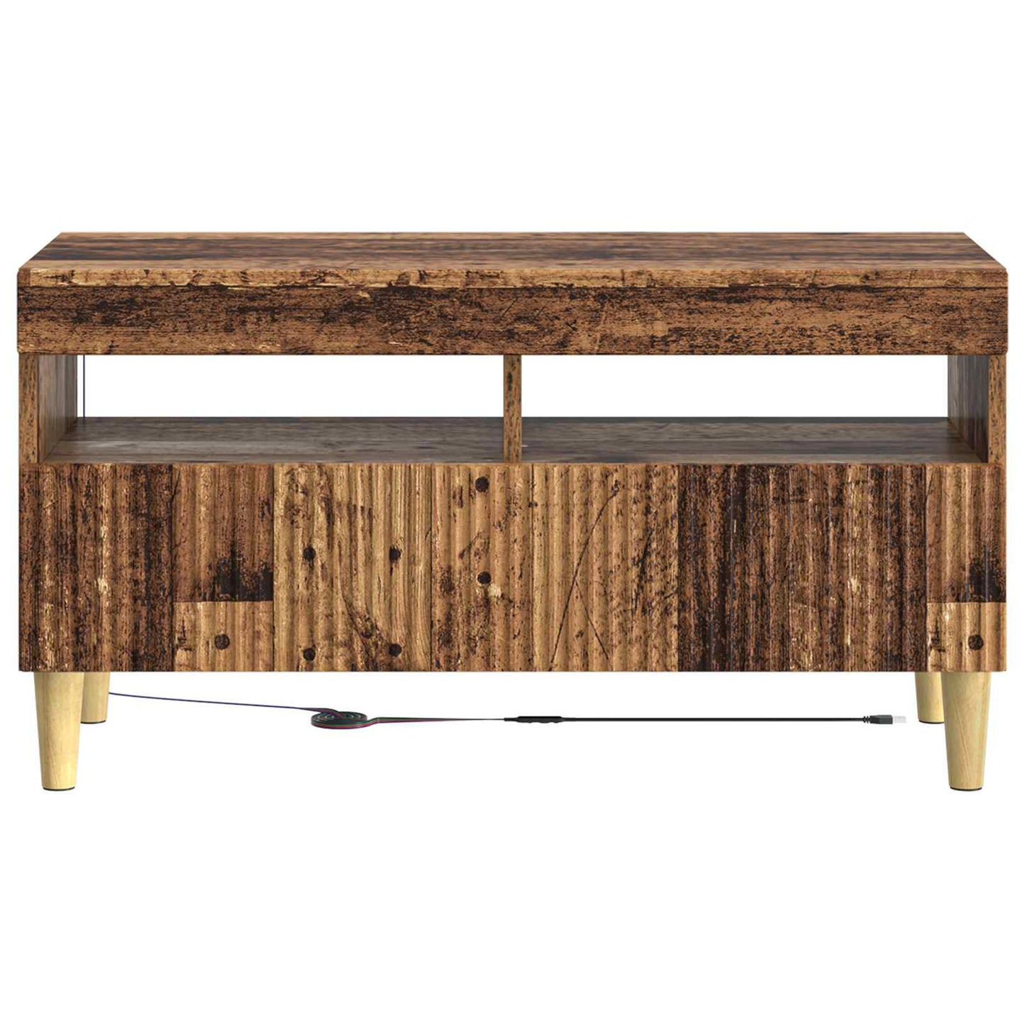LED TV Cabinet Old Wood Engineered Wood