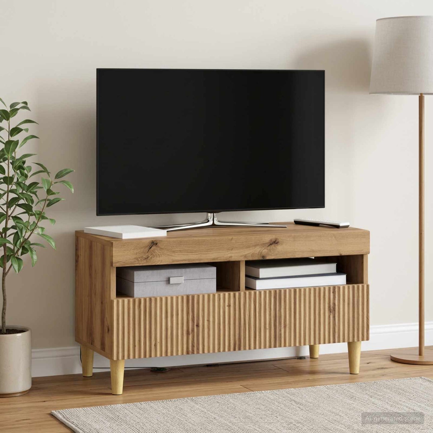 LED TV Cabinet Artisan Oak Engineered Wood