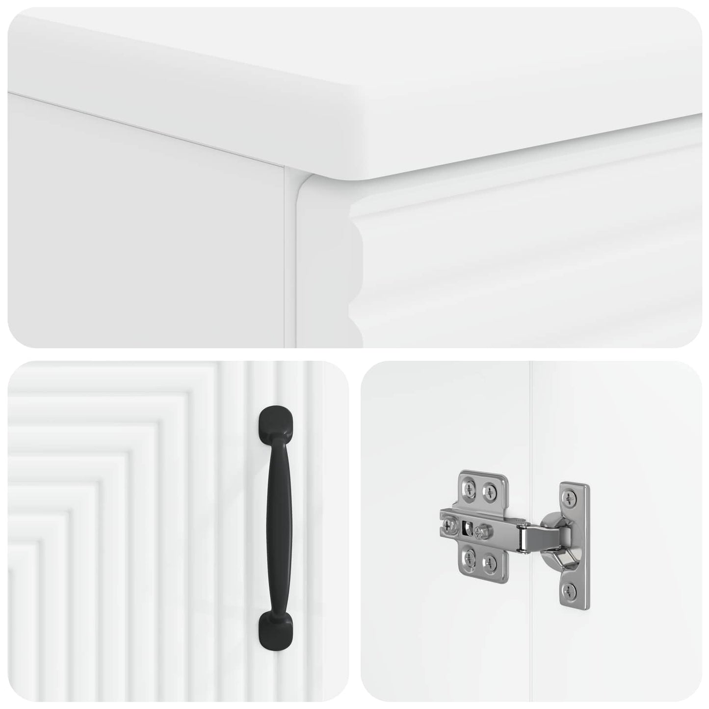 Bathroom Sink Cabinet HAARLEM White 59.5 x 31.5x 59 cm