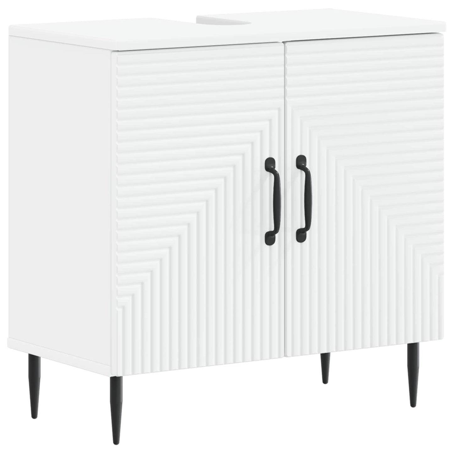 Bathroom Sink Cabinet HAARLEM White 59.5 x 31.5x 59 cm
