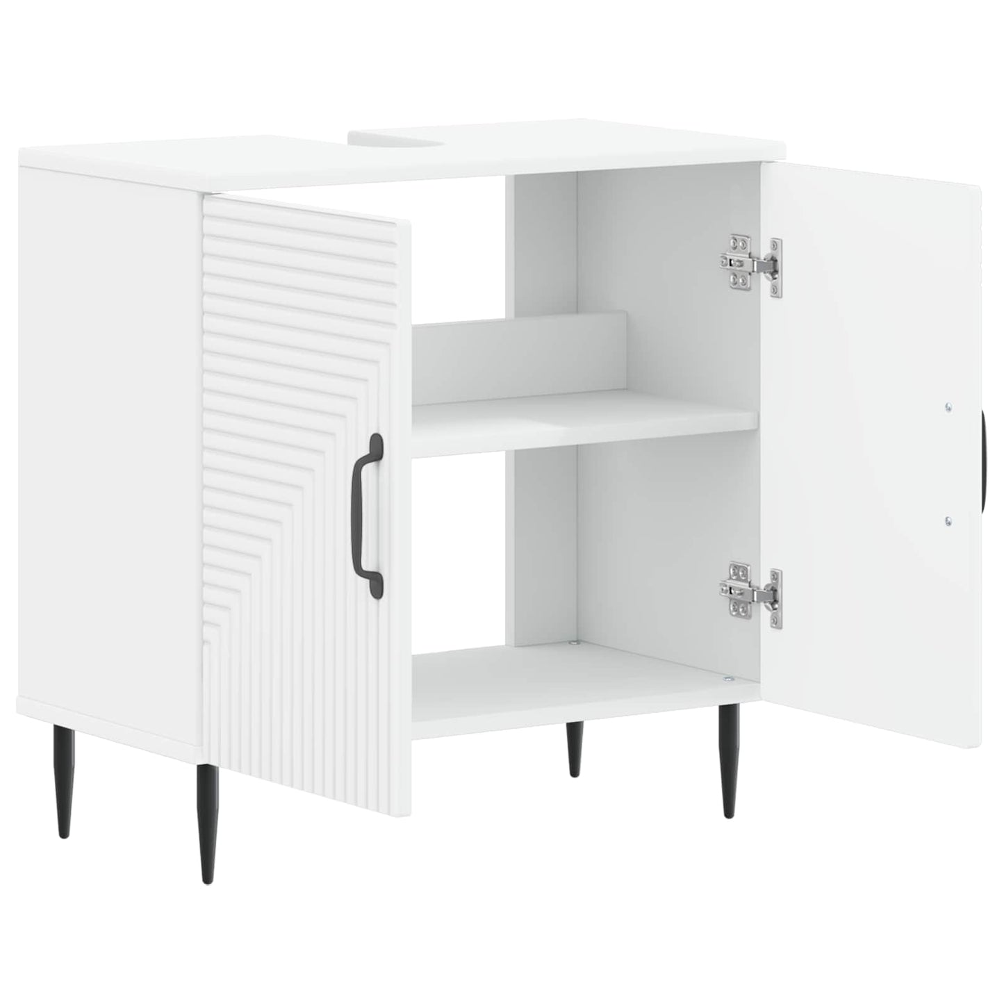 Bathroom Sink Cabinet HAARLEM White 59.5 x 31.5x 59 cm