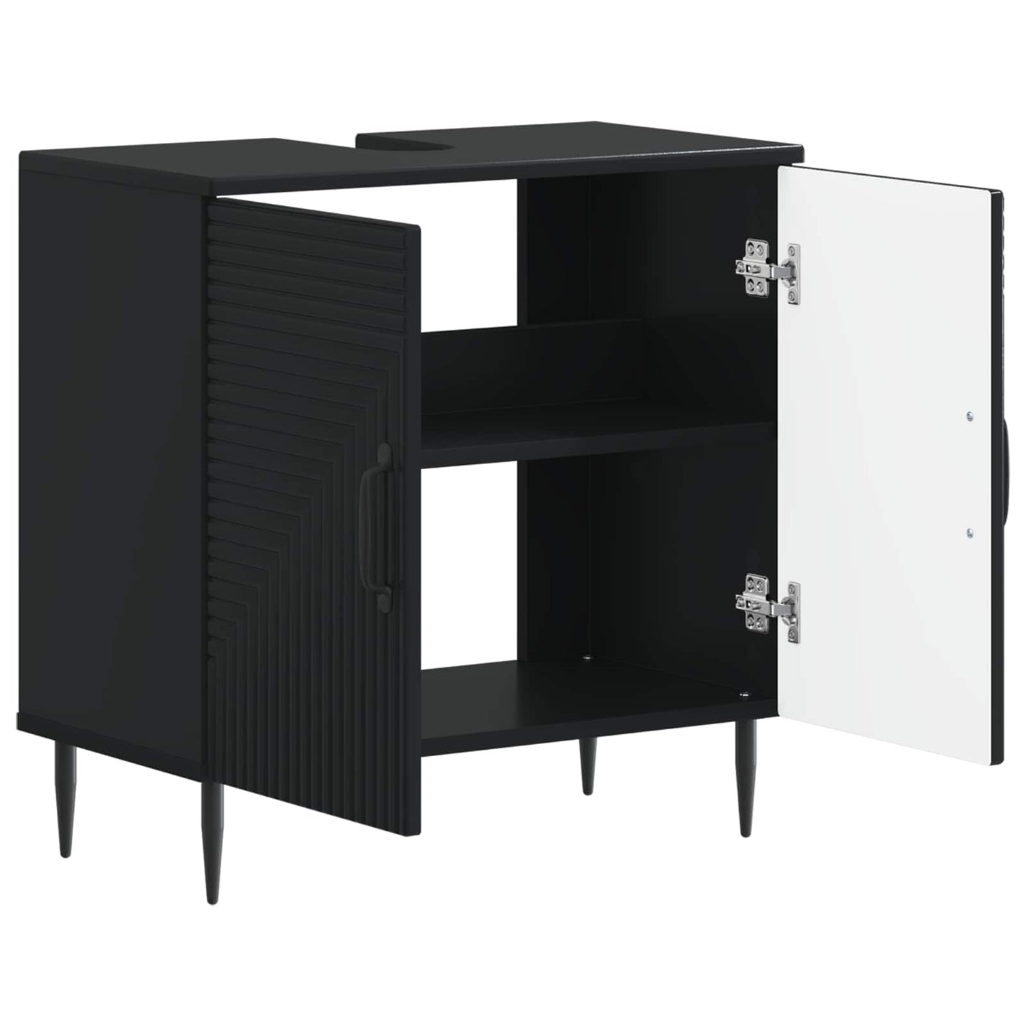 Bathroom Sink Cabinet HAARLEM Black 59.5 x 31.5x 59 cm