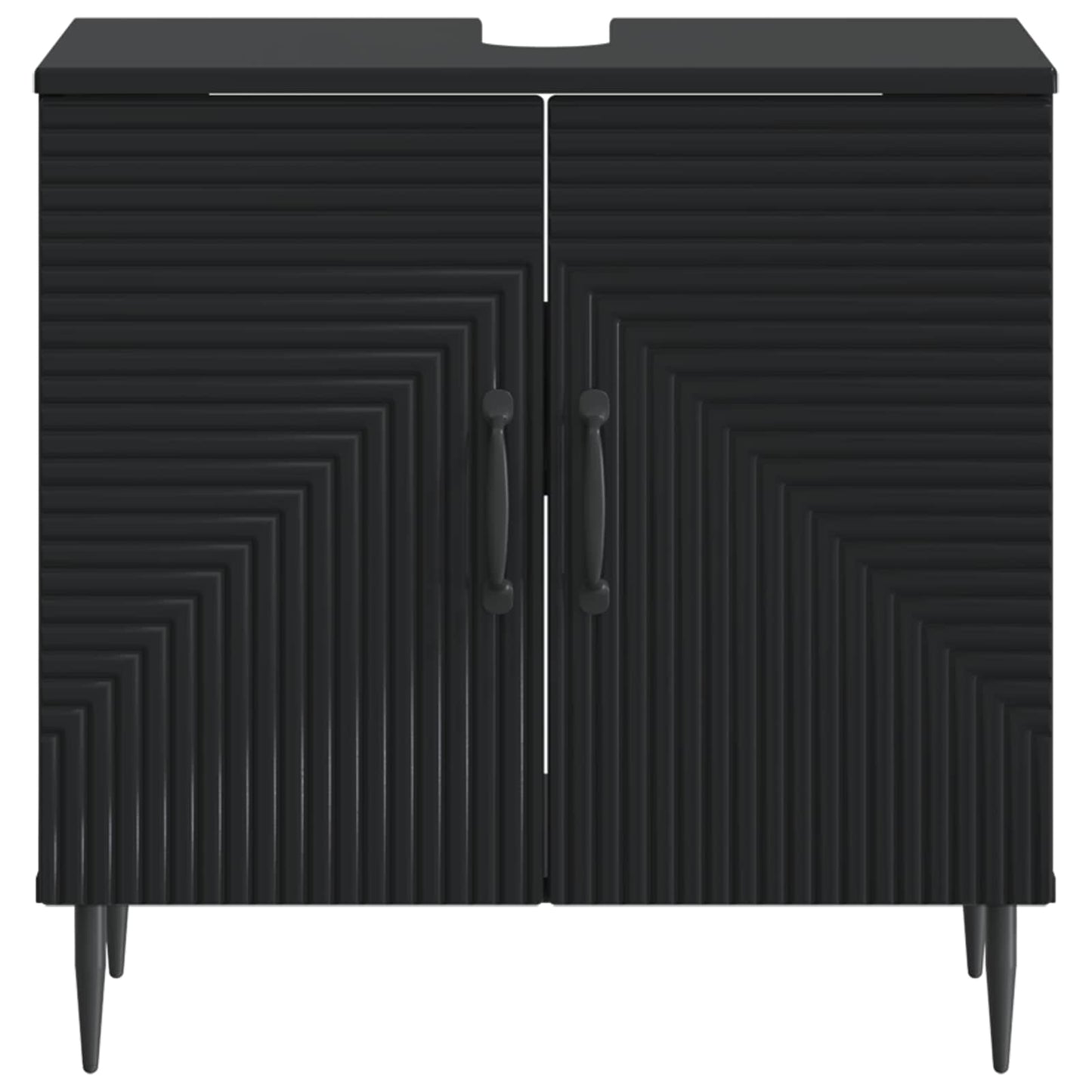 Bathroom Sink Cabinet HAARLEM Black 59.5 x 31.5x 59 cm