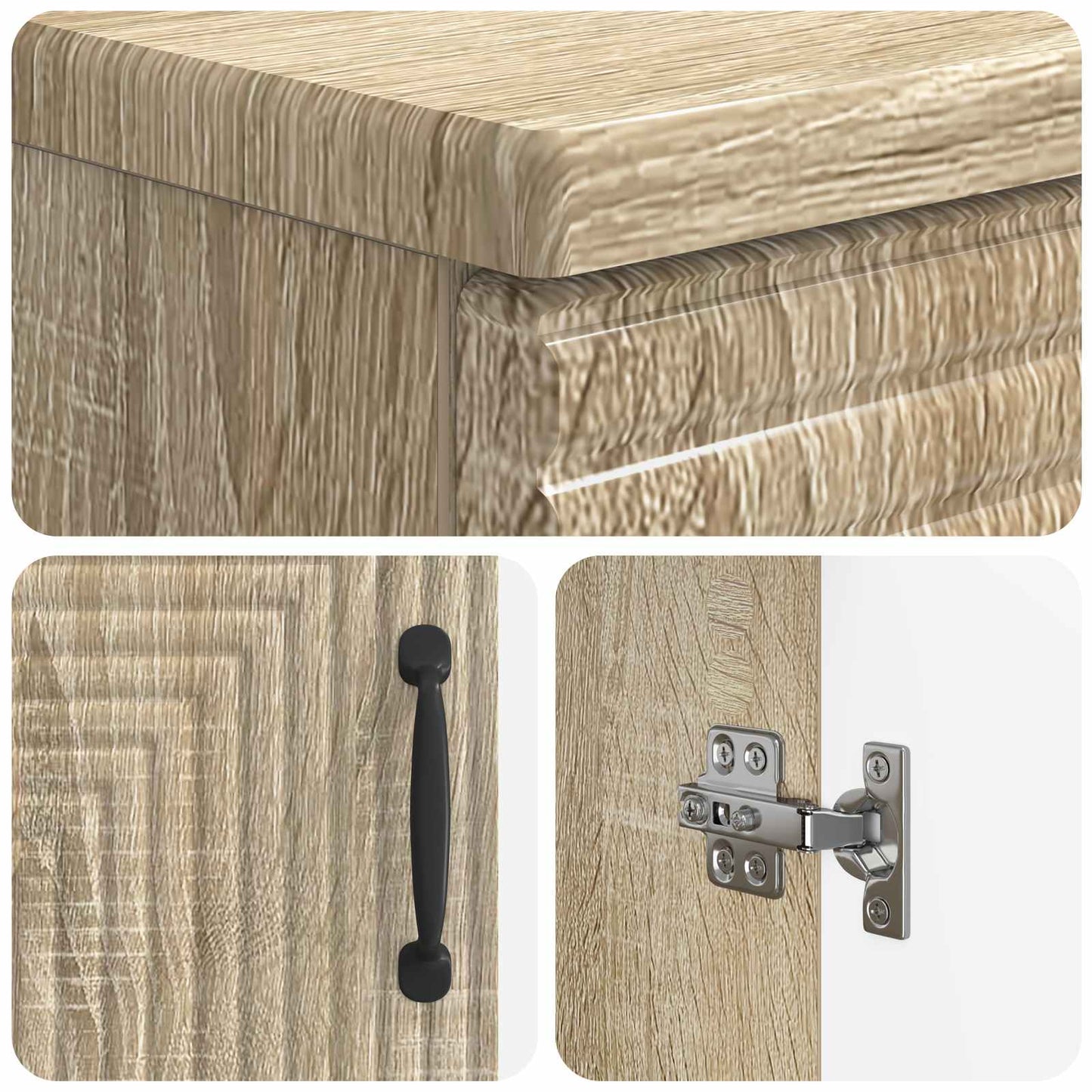 Bathroom Sink Cabinet HAARLEM Sonoma Oak 59.5 x 31.5x 59 cm