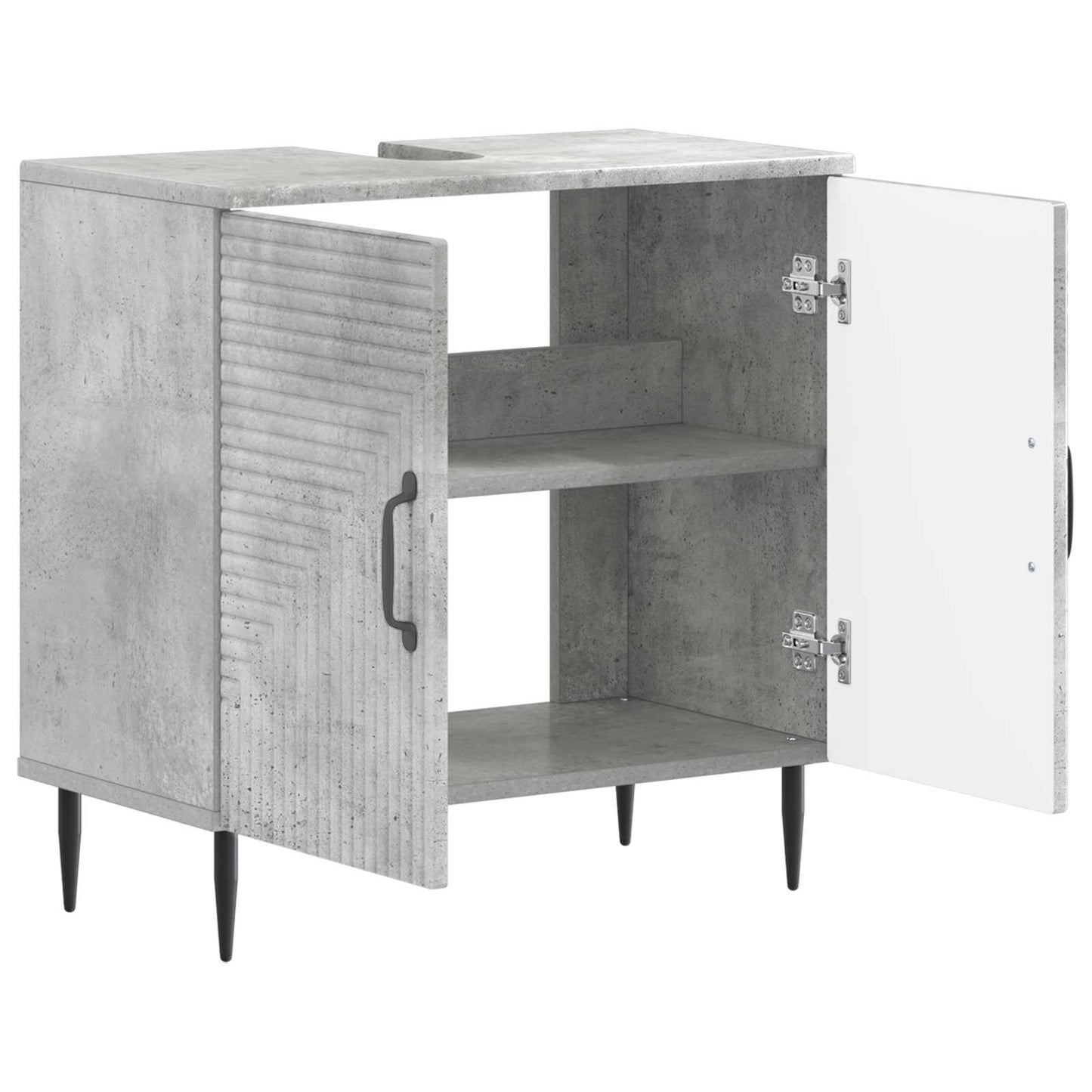 Bathroom Sink Cabinet HAARLEM Concrete Grey 59.5 x 31.5x 59 cm