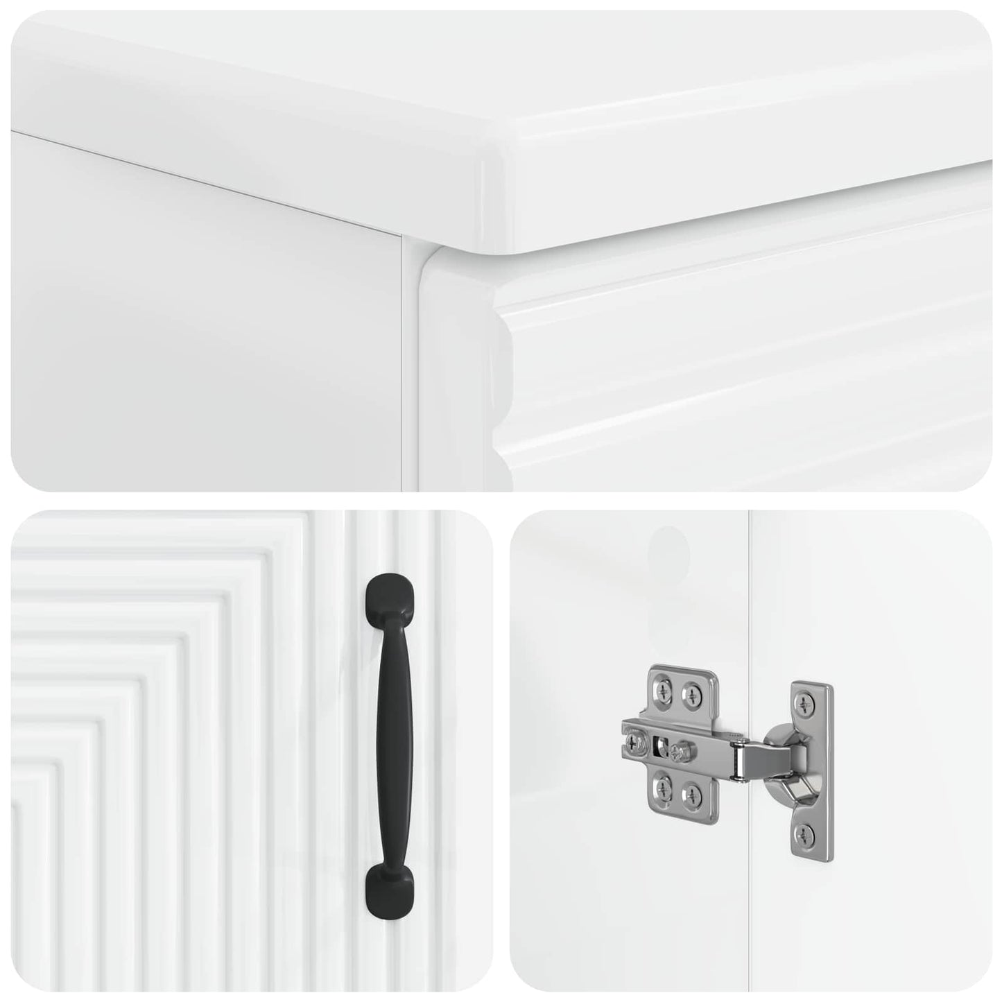 Bathroom Sink Cabinet HAARLEM High Gloss White