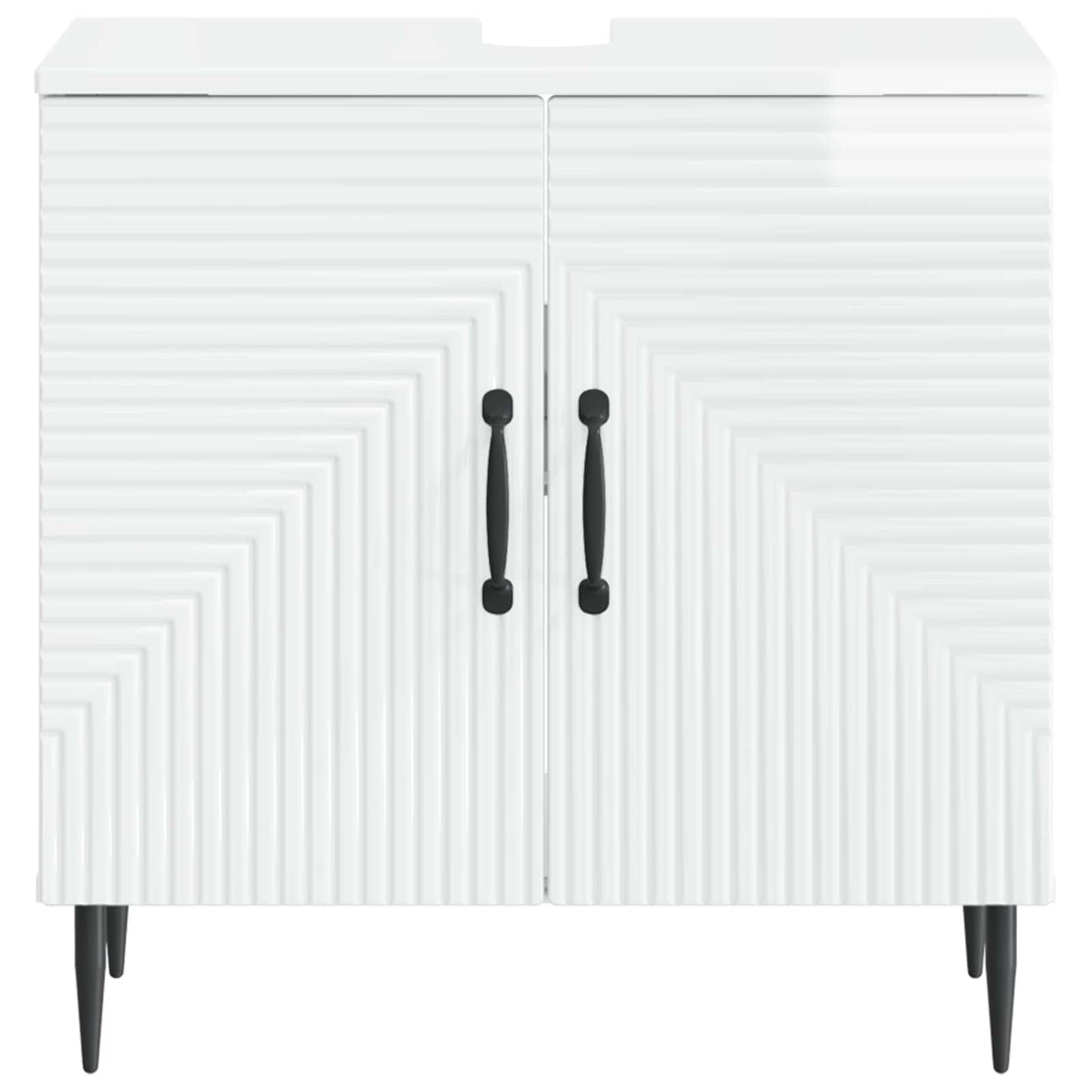 Bathroom Sink Cabinet HAARLEM High Gloss White