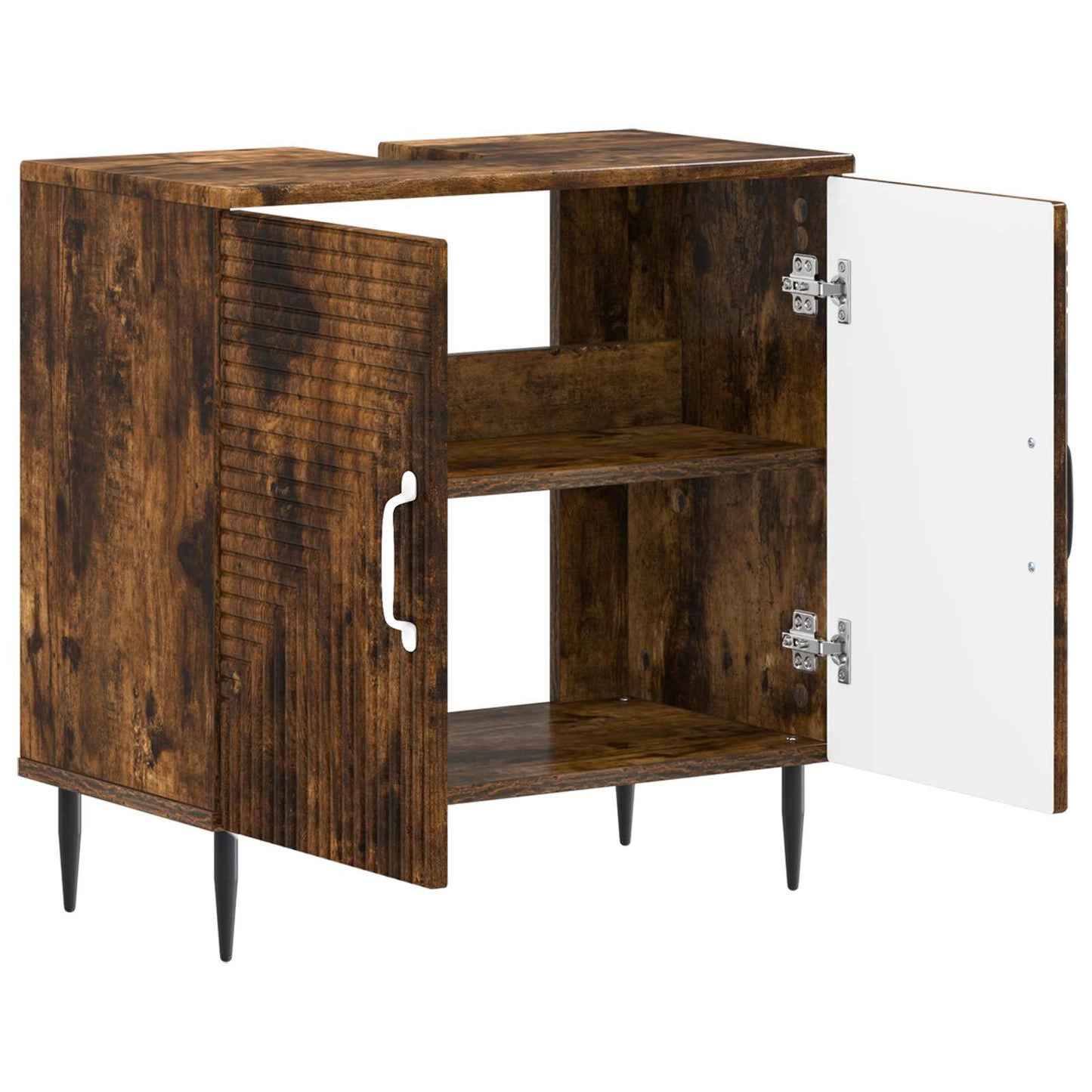 Bathroom Sink Cabinet HAARLEM Smoked Oak 59.5 x 31.5x 59 cm