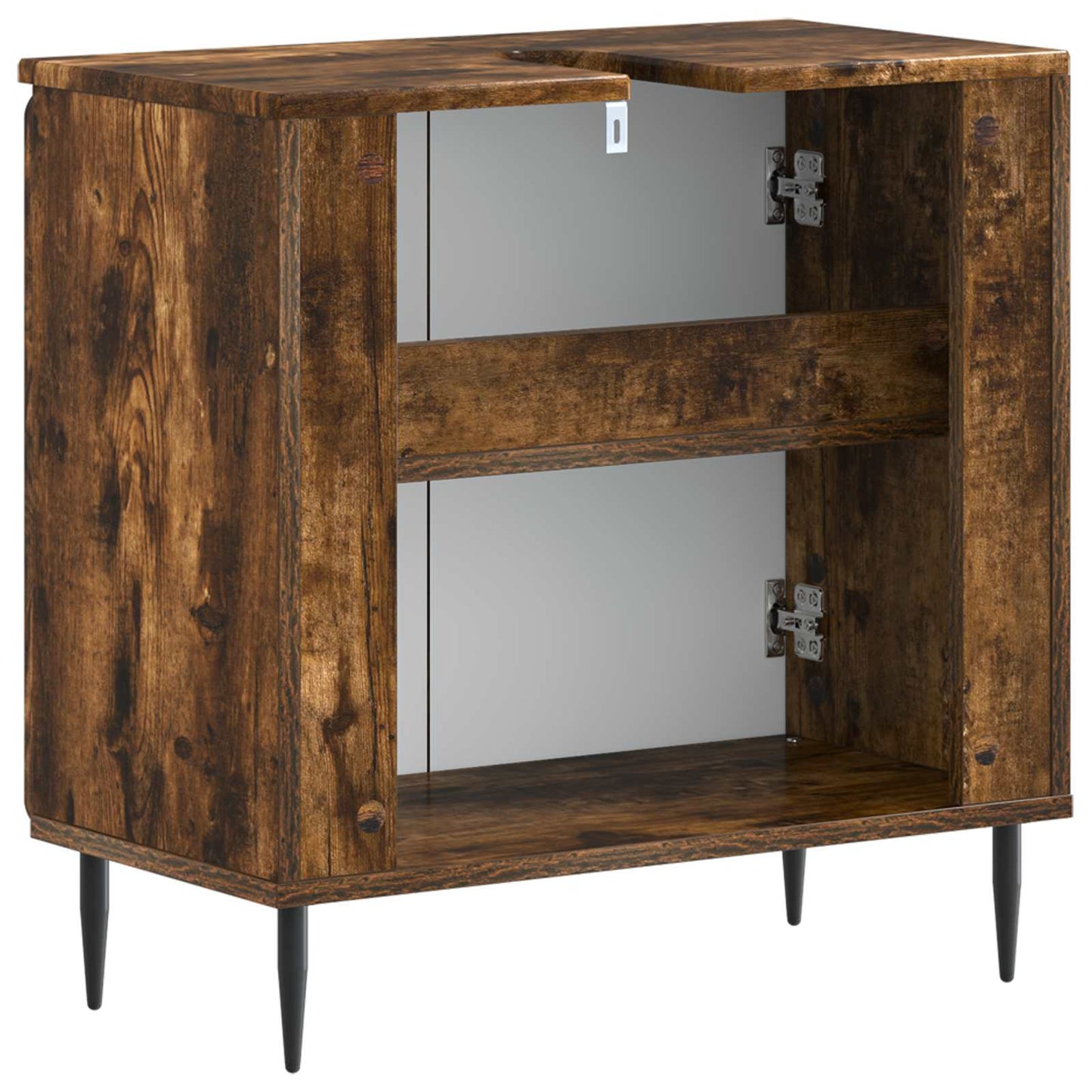 Bathroom Sink Cabinet HAARLEM Smoked Oak 59.5 x 31.5x 59 cm