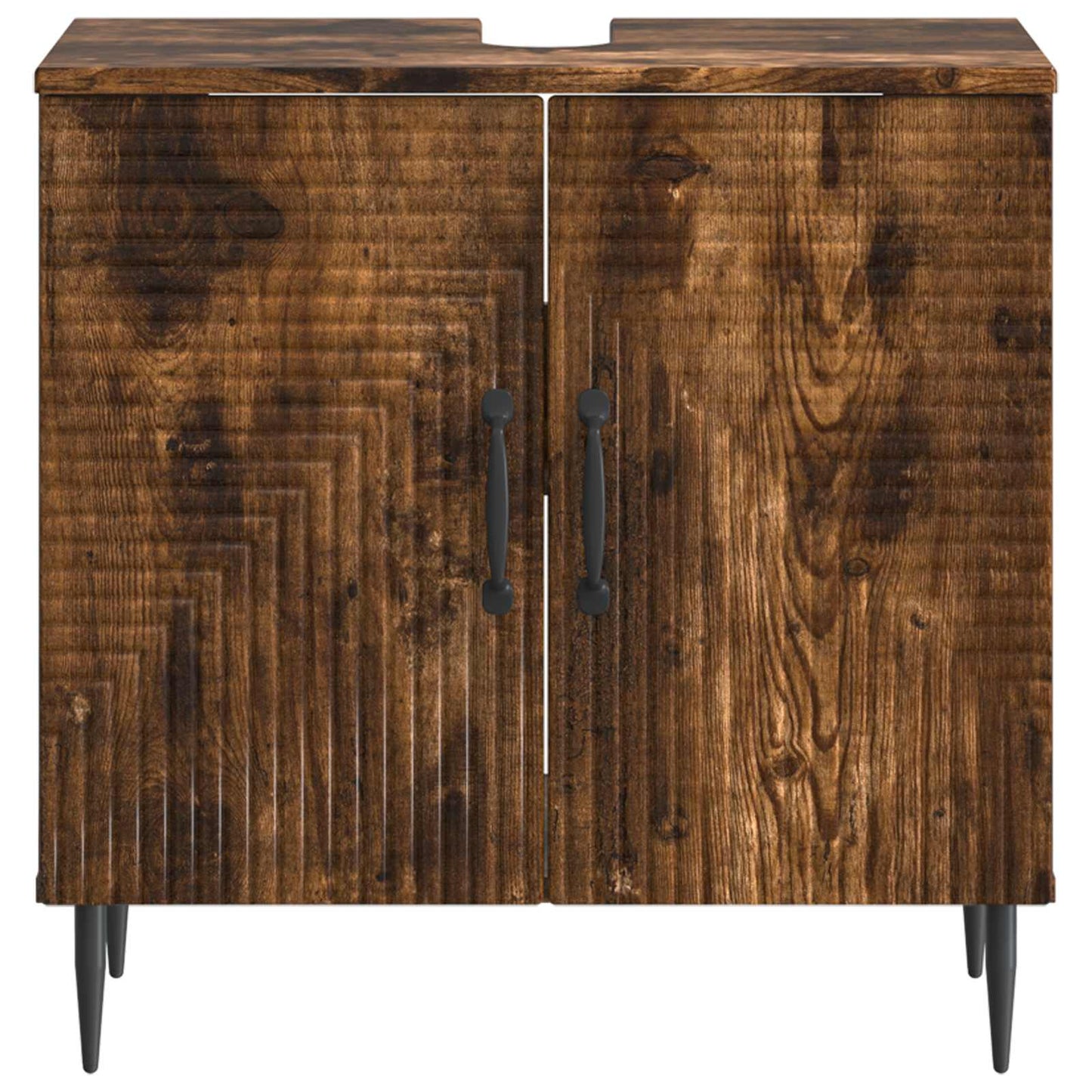 Bathroom Sink Cabinet HAARLEM Smoked Oak 59.5 x 31.5x 59 cm