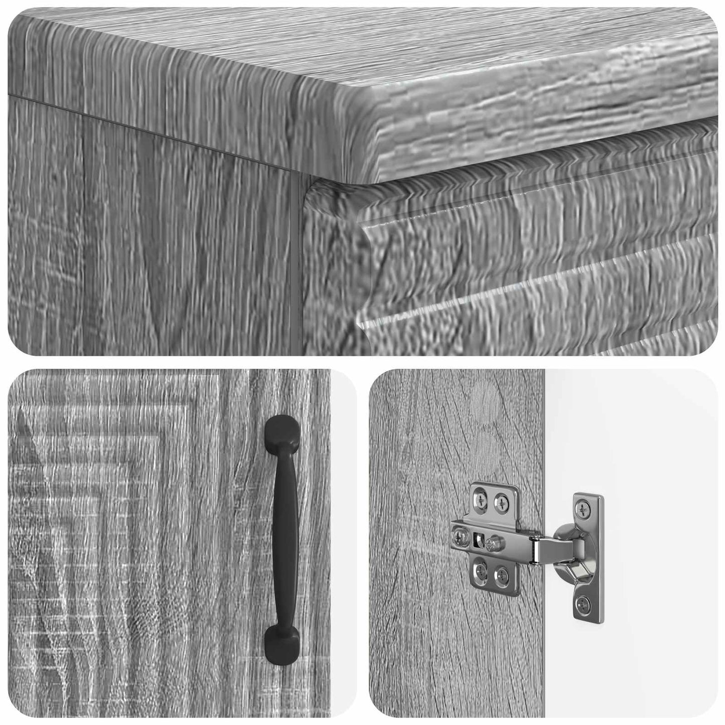 Bathroom Sink Cabinet HAARLEM Grey Sonoma 59.5 x 31.5x 59 cm