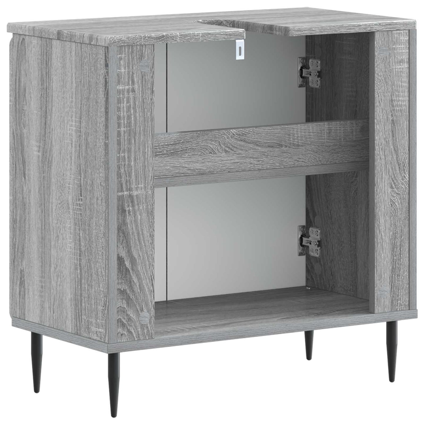 Bathroom Sink Cabinet HAARLEM Grey Sonoma 59.5 x 31.5x 59 cm