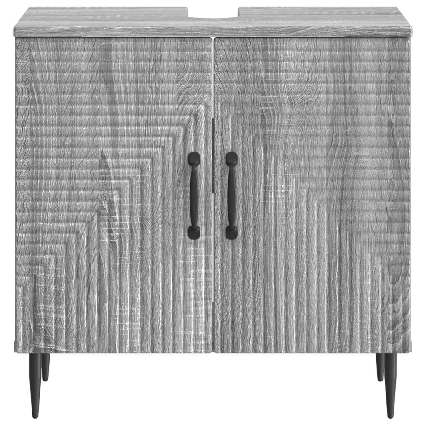 Bathroom Sink Cabinet HAARLEM Grey Sonoma 59.5 x 31.5x 59 cm
