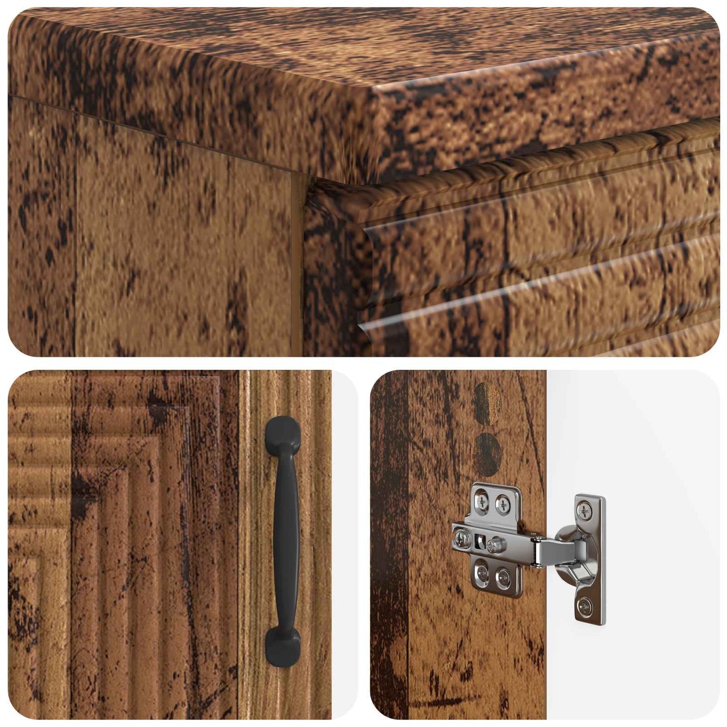 Bathroom Sink Cabinet HAARLEM Old Wood 59.5 x 31.5x 59 cm