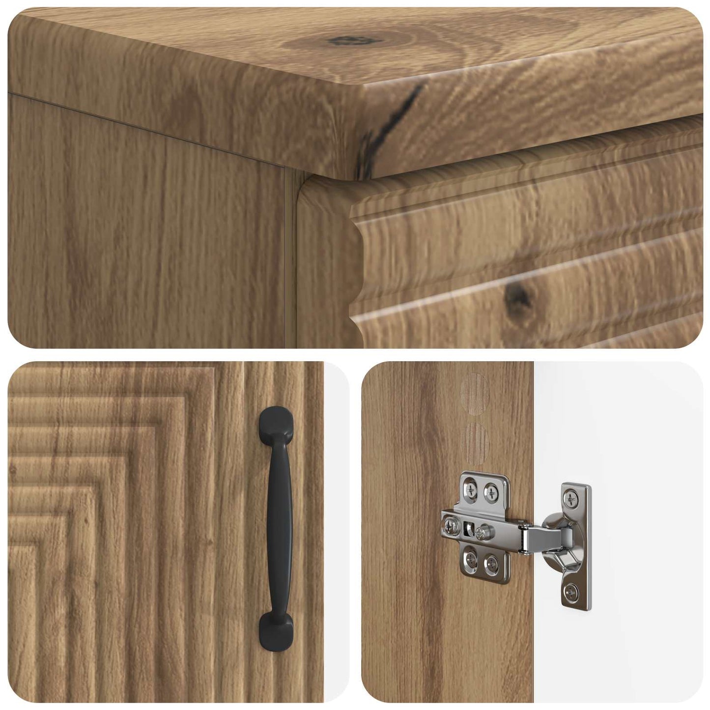 Bathroom Sink Cabinet HAARLEM Artisan Oak 59.5 x 31.5x 59 cm