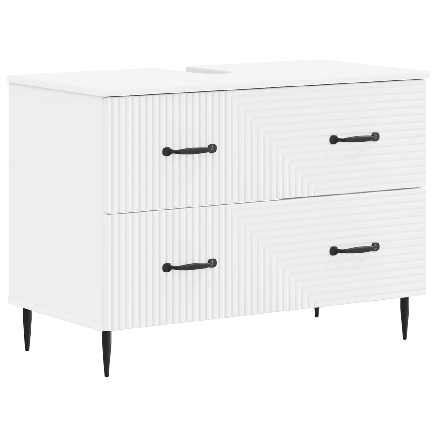 Bathroom Sink Cabinet HAARLEM White 82 x 41x 58.5 cm