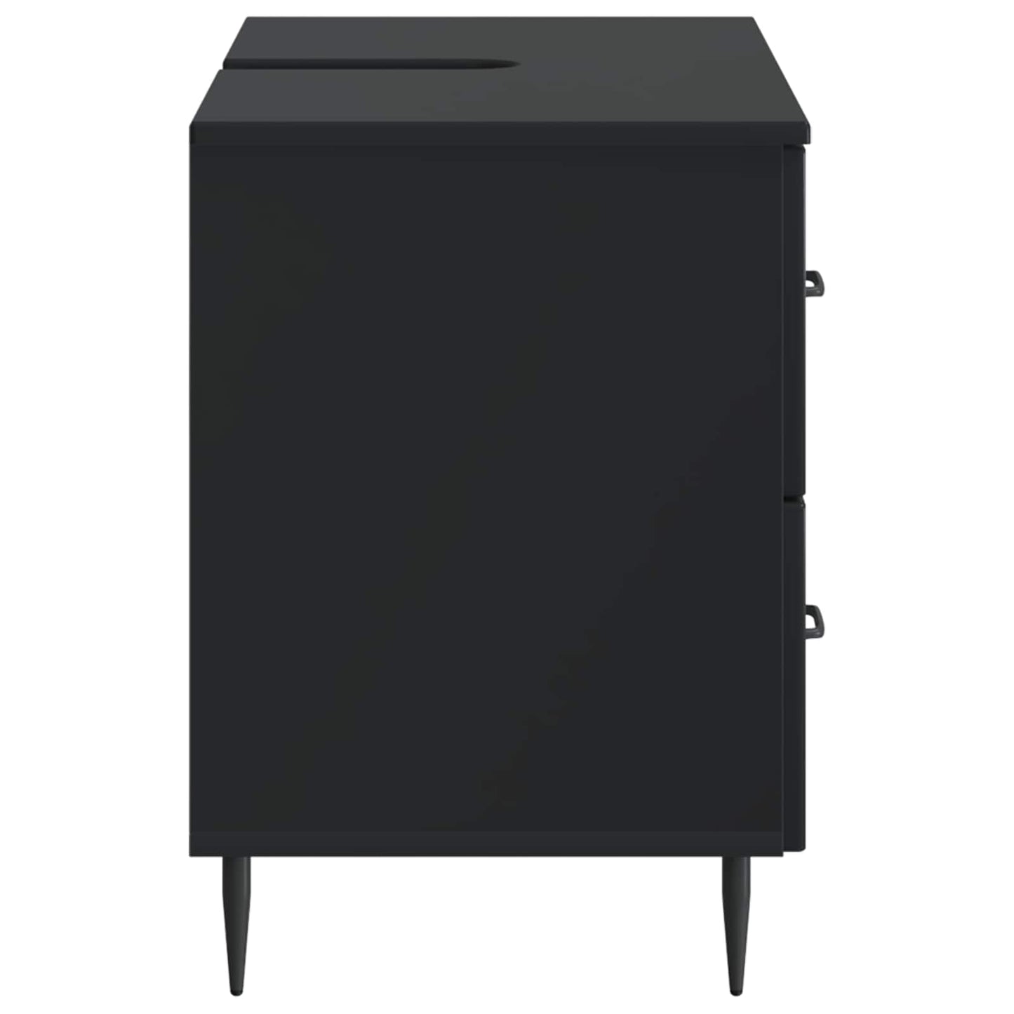 Bathroom Sink Cabinet HAARLEM Black 82 x 41x 58.5 cm
