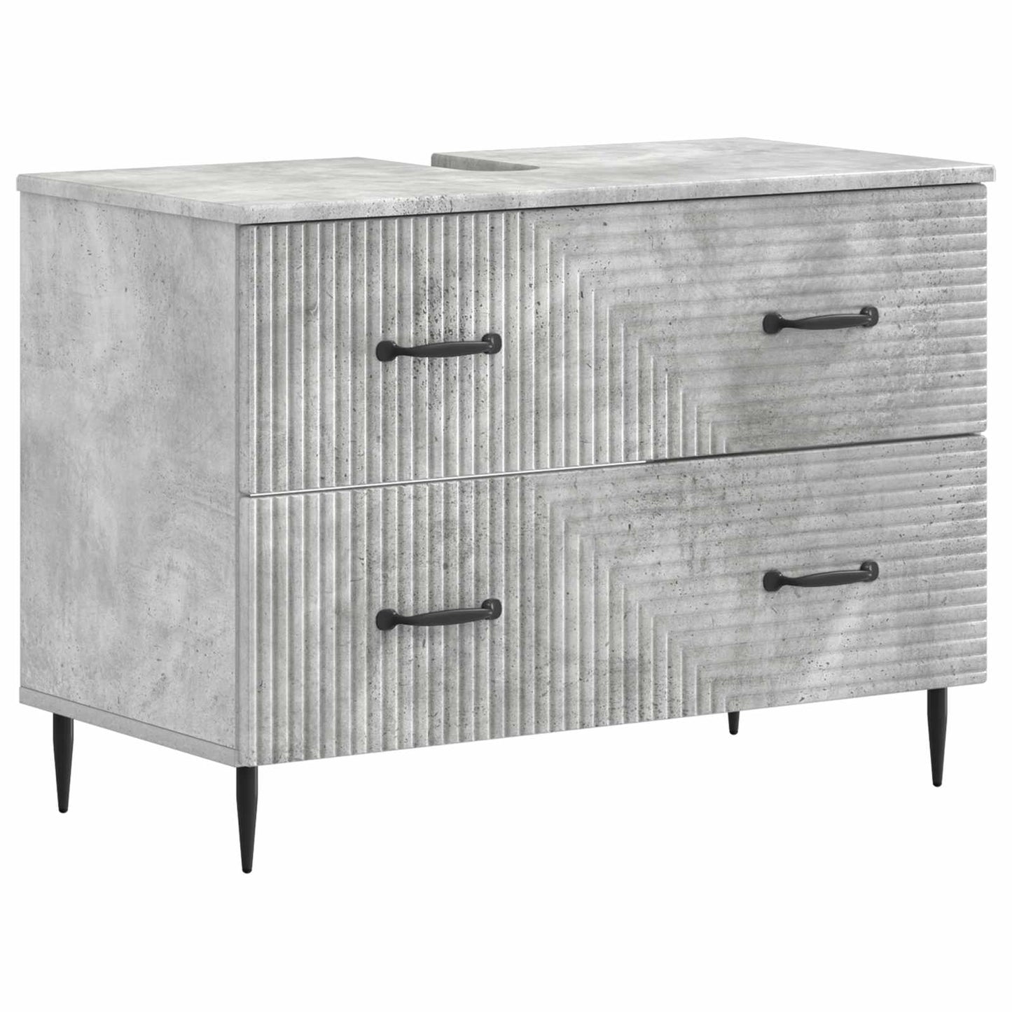 Bathroom Sink Cabinet HAARLEM Concrete Grey 82 x 41x 58.5 cm