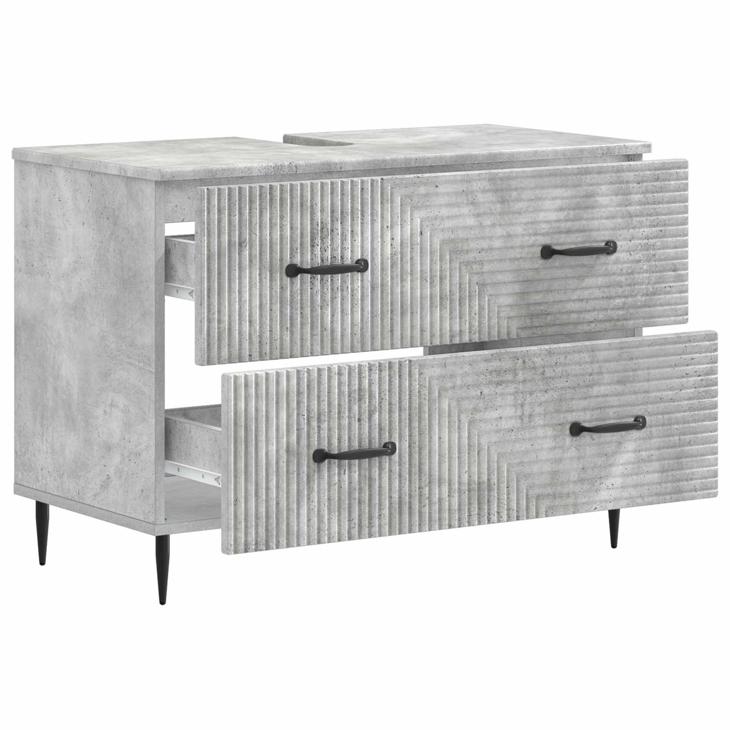 Bathroom Sink Cabinet HAARLEM Concrete Grey 82 x 41x 58.5 cm