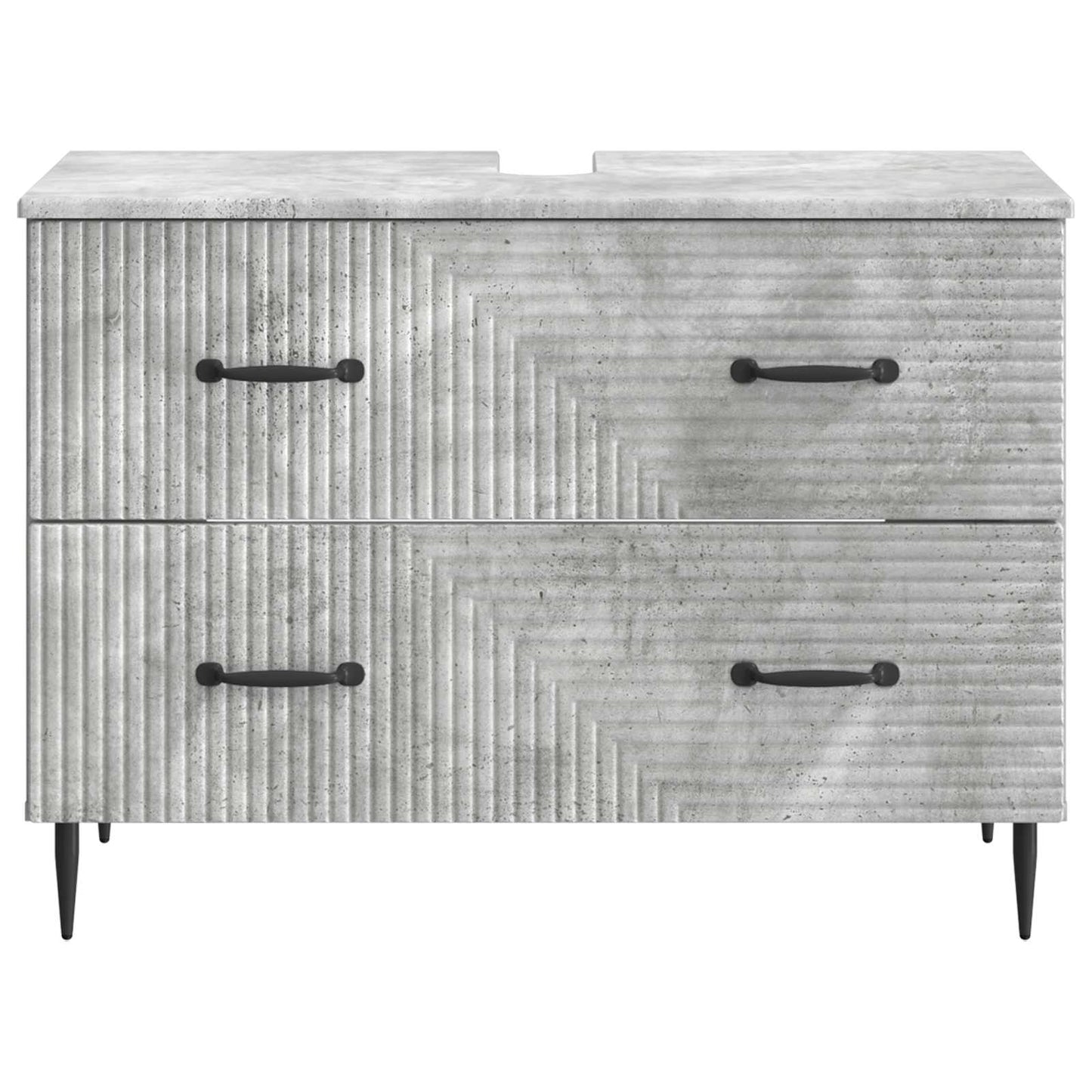 Bathroom Sink Cabinet HAARLEM Concrete Grey 82 x 41x 58.5 cm