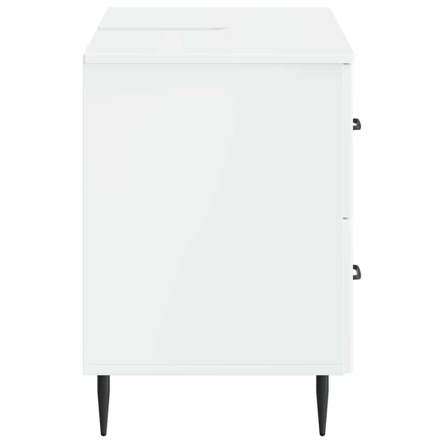 Bathroom Sink Cabinet HAARLEM High Gloss White 82 x 41x 58.5 cm