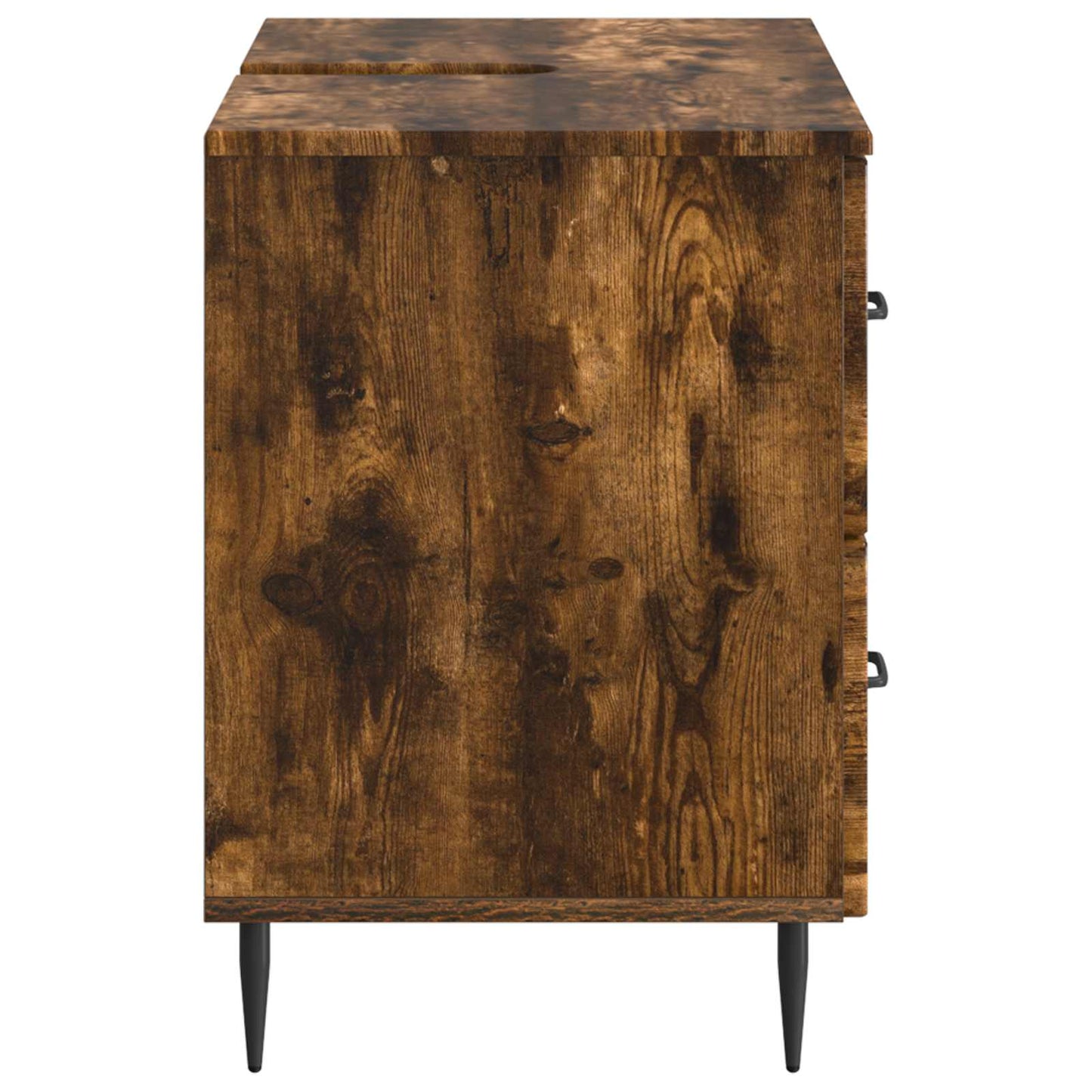 Bathroom Sink Cabinet HAARLEM Smoked Oak 82 x 41x 58.5 cm