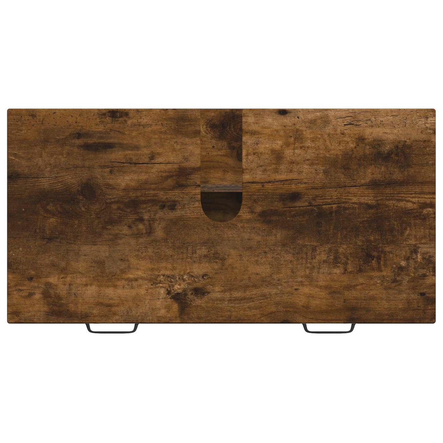 Bathroom Sink Cabinet HAARLEM Smoked Oak 82 x 41x 58.5 cm