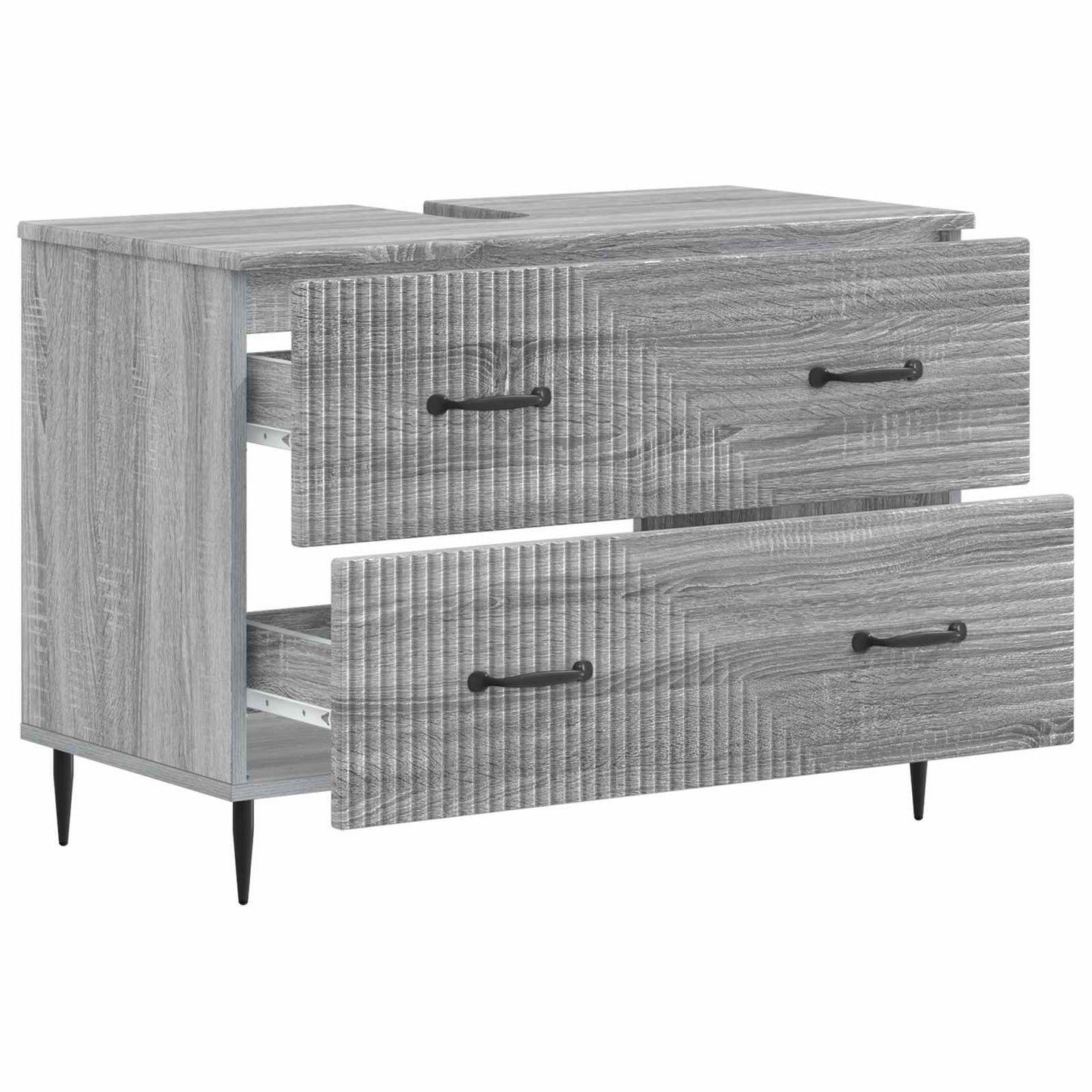 Bathroom Sink Cabinet HAARLEM Grey Sonoma 82 x 41x 58.5 cm