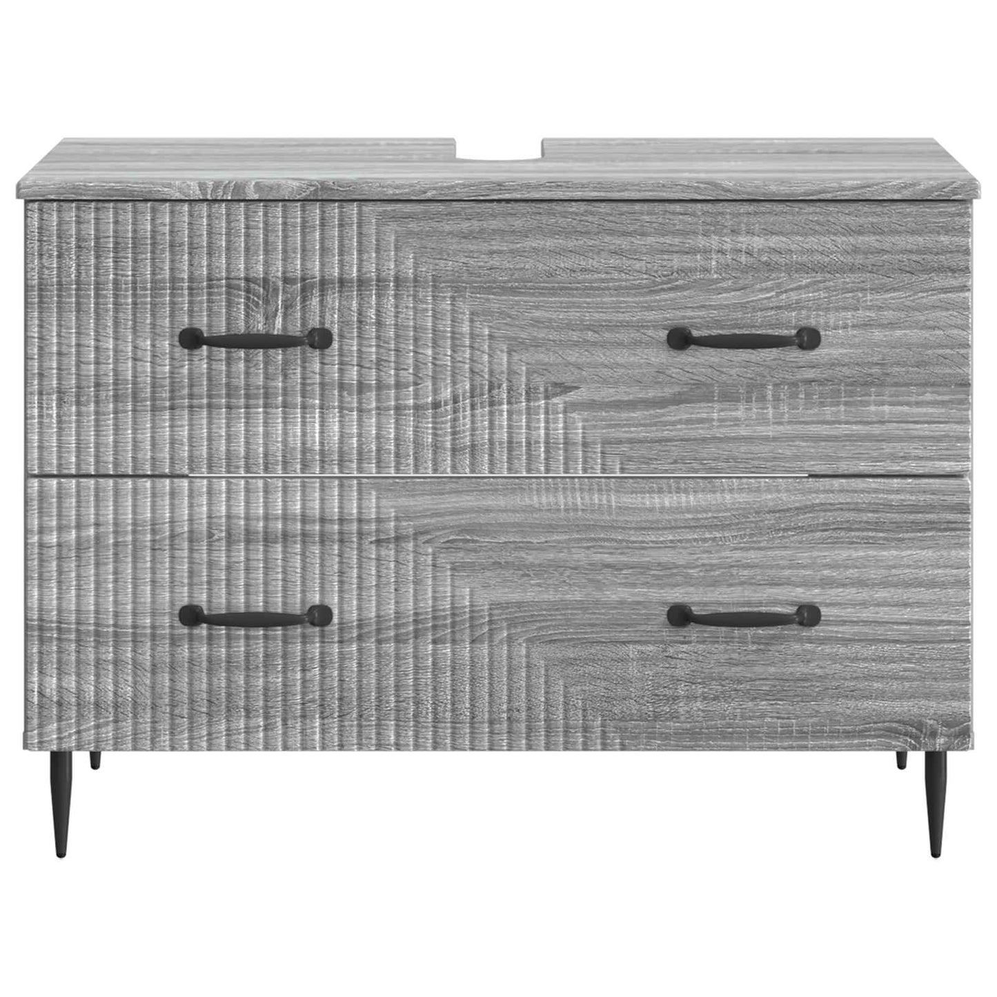 Bathroom Sink Cabinet HAARLEM Grey Sonoma 82 x 41x 58.5 cm