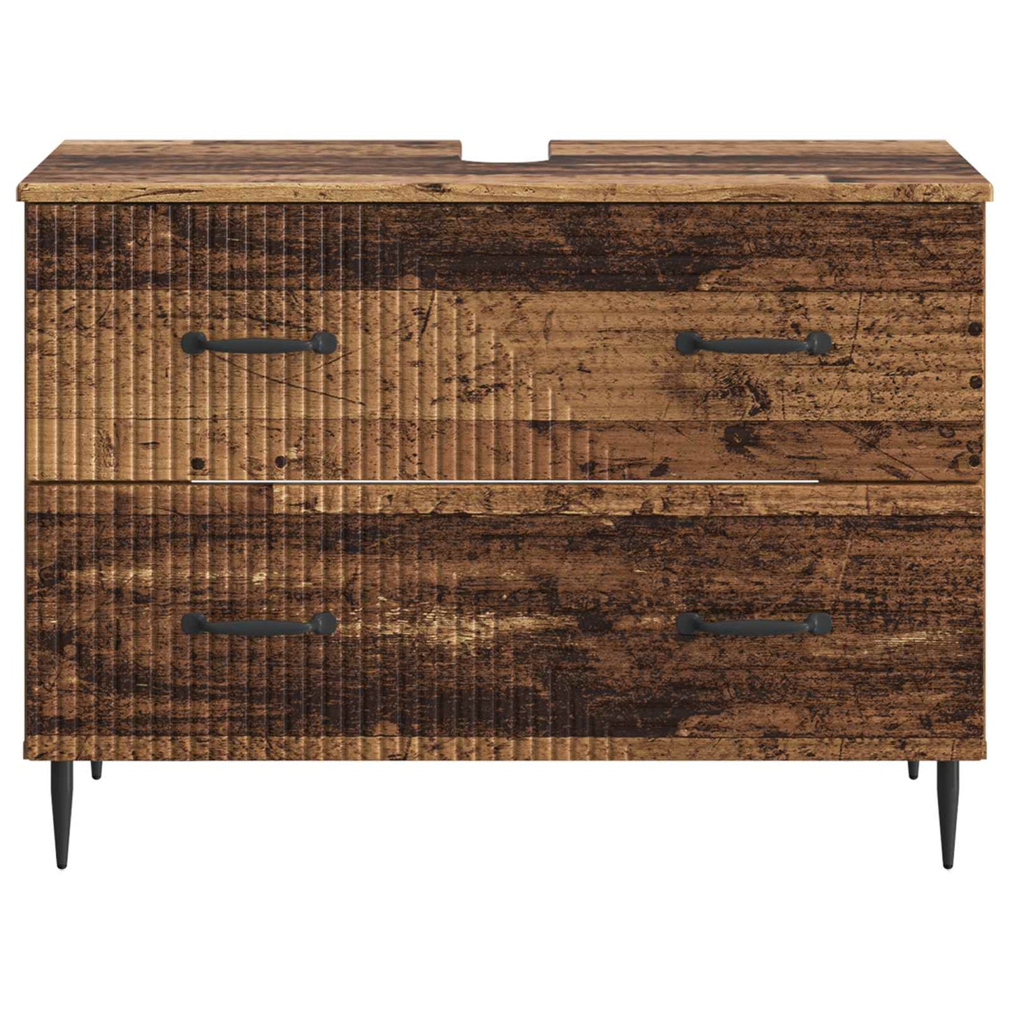 Bathroom Sink Cabinet HAARLEM Old Wood 82 x 41x 58.5 cm